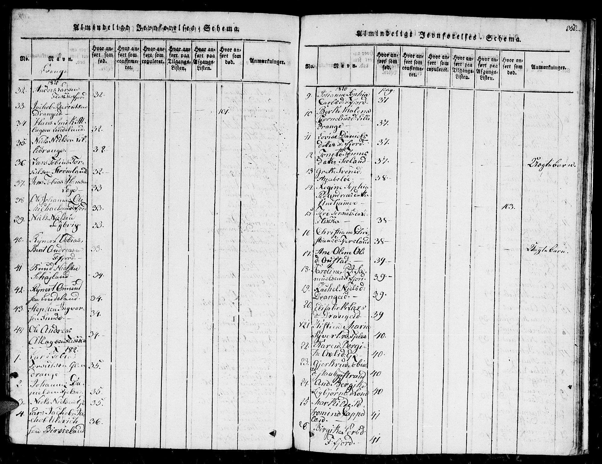 Flekkefjord sokneprestkontor, SAK/1111-0012/F/Fb/Fbc/L0003: Klokkerbok nr. B 3, 1815-1826, s. 350