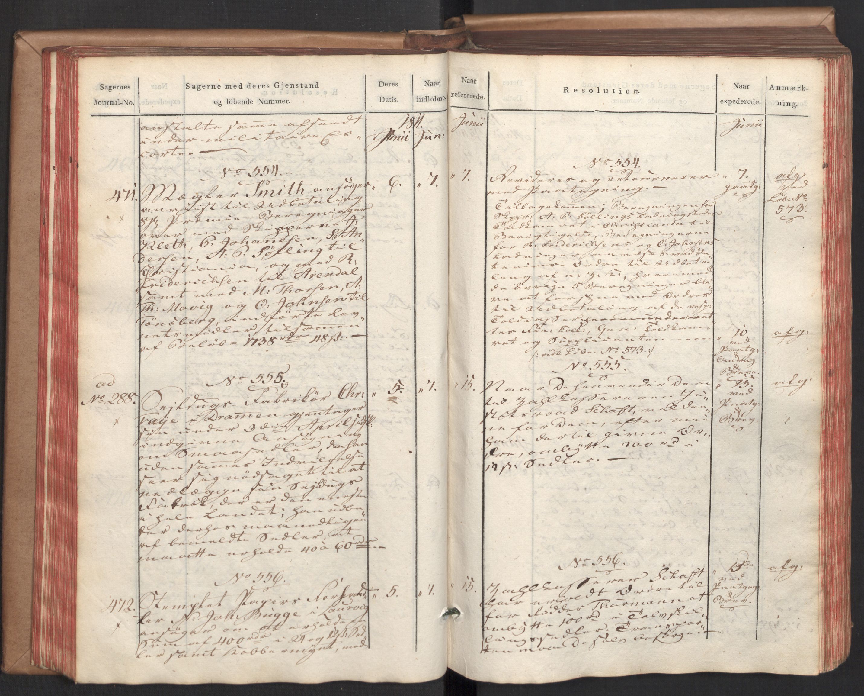 Stattholderembetet 1810-1814, 2. kontor (Kontor B), AV/RA-EA-5432/Ab/L0002: Referatprotokoll,  j.nr. 291-1001,  l.nr. 348-1179, 1811, s. 73