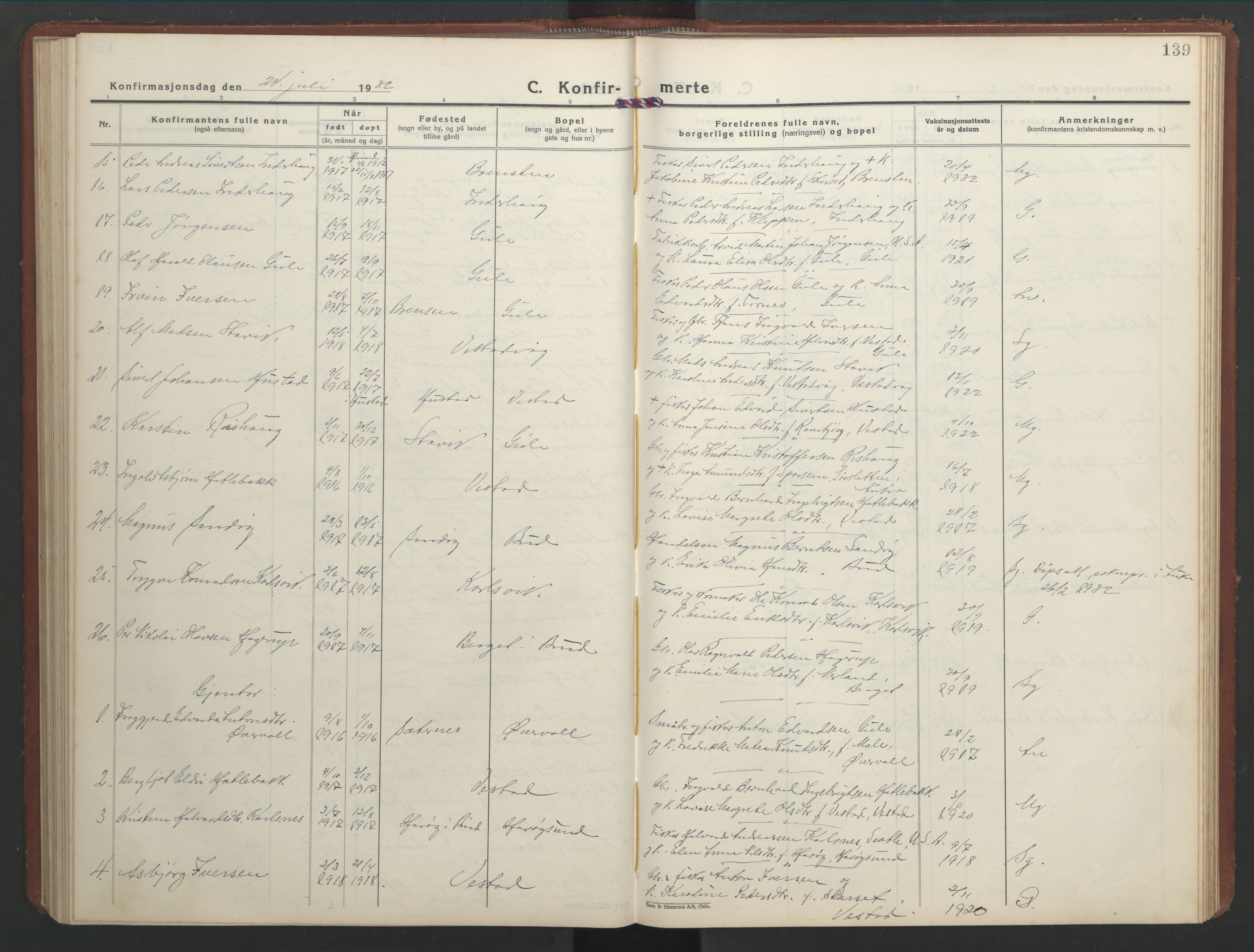 Ministerialprotokoller, klokkerbøker og fødselsregistre - Møre og Romsdal, AV/SAT-A-1454/566/L0775: Klokkerbok nr. 566C04, 1930-1946, s. 139