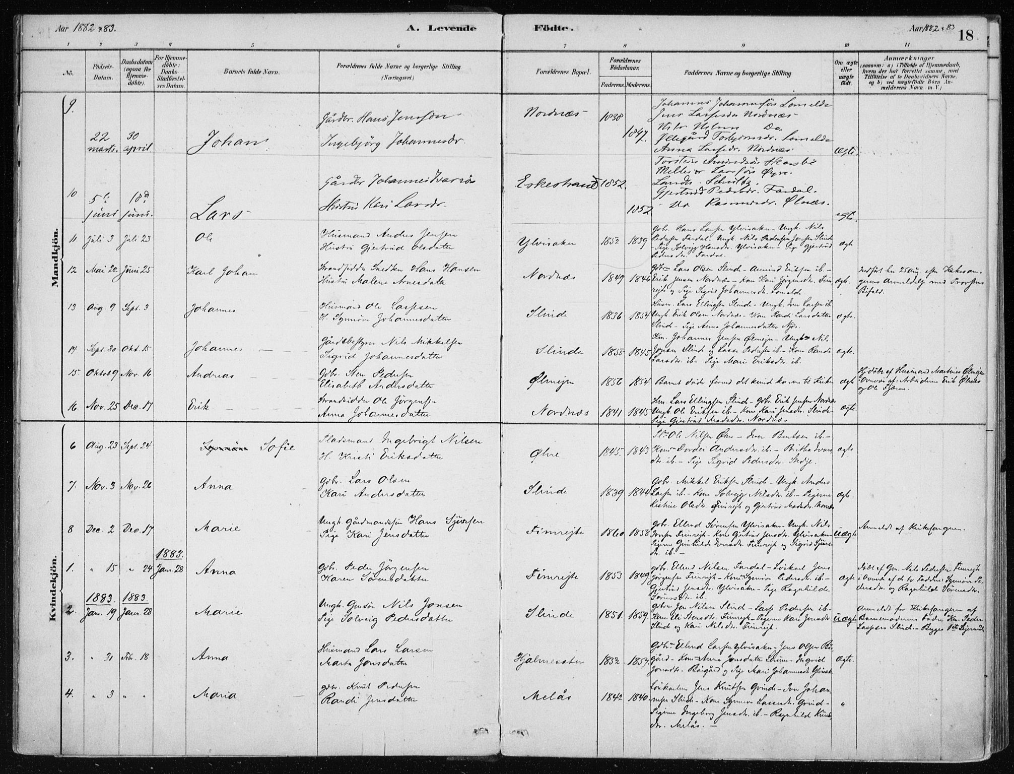 Sogndal sokneprestembete, AV/SAB-A-81301/H/Haa/Haac/L0001: Ministerialbok nr. C 1, 1878-1907, s. 18