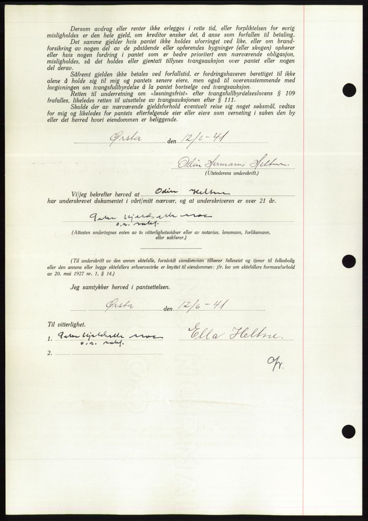 Søre Sunnmøre sorenskriveri, AV/SAT-A-4122/1/2/2C/L0071: Pantebok nr. 65, 1941-1941, Dagboknr: 648/1941