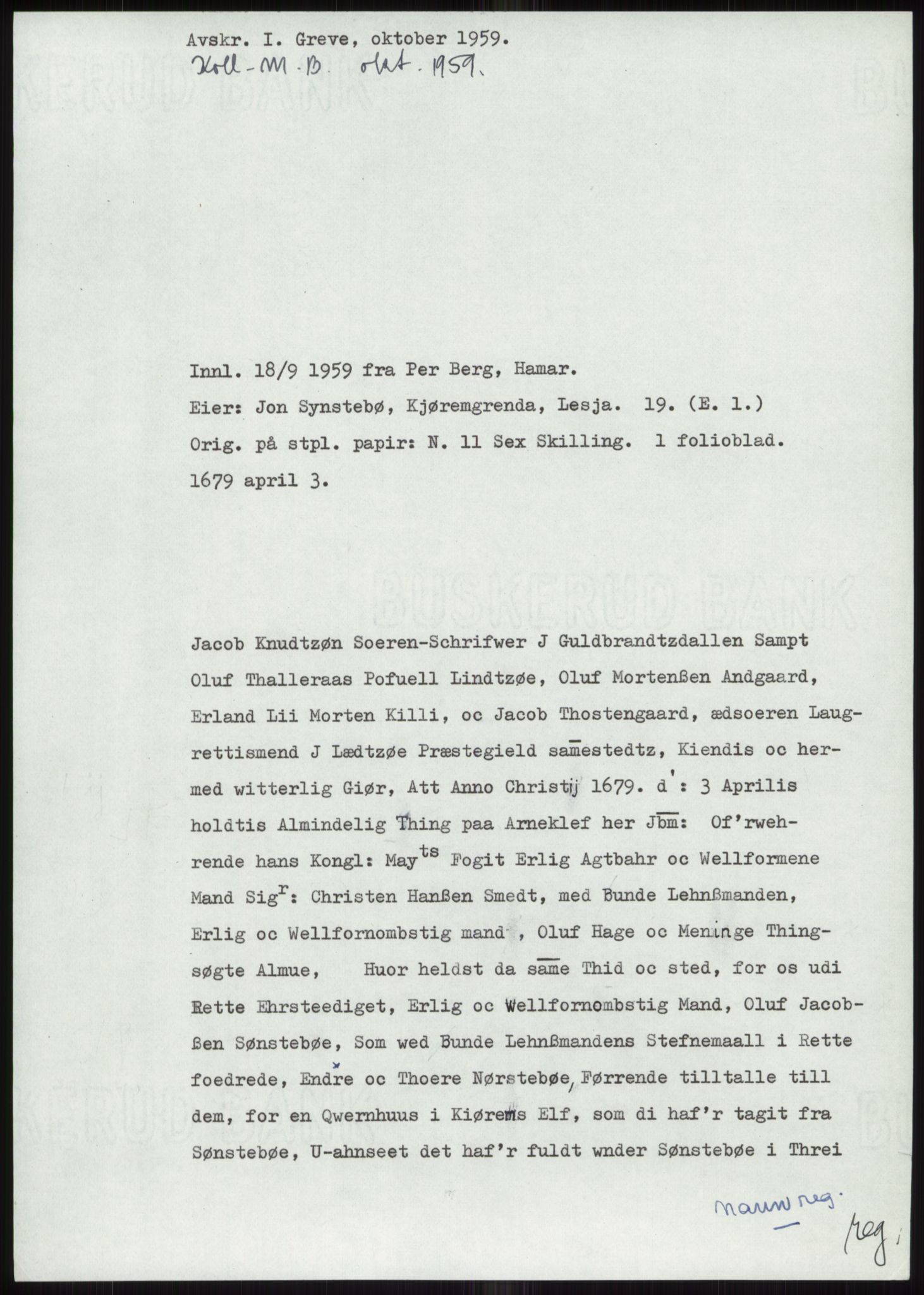 Samlinger til kildeutgivelse, Diplomavskriftsamlingen, RA/EA-4053/H/Ha, s. 178