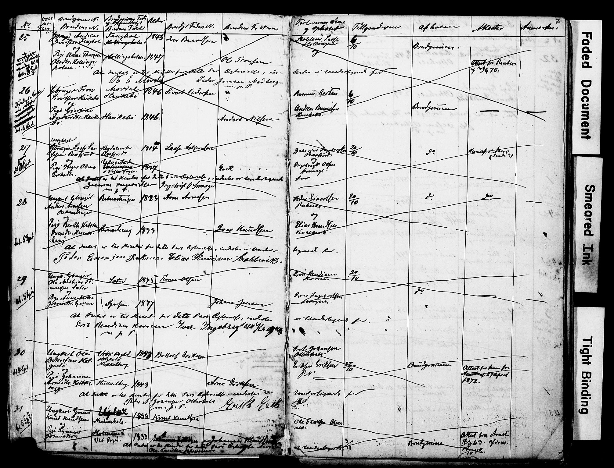 Ministerialprotokoller, klokkerbøker og fødselsregistre - Møre og Romsdal, AV/SAT-A-1454/560/L0722: Lysningsprotokoll nr. 560A06, 1871-1883, s. 7