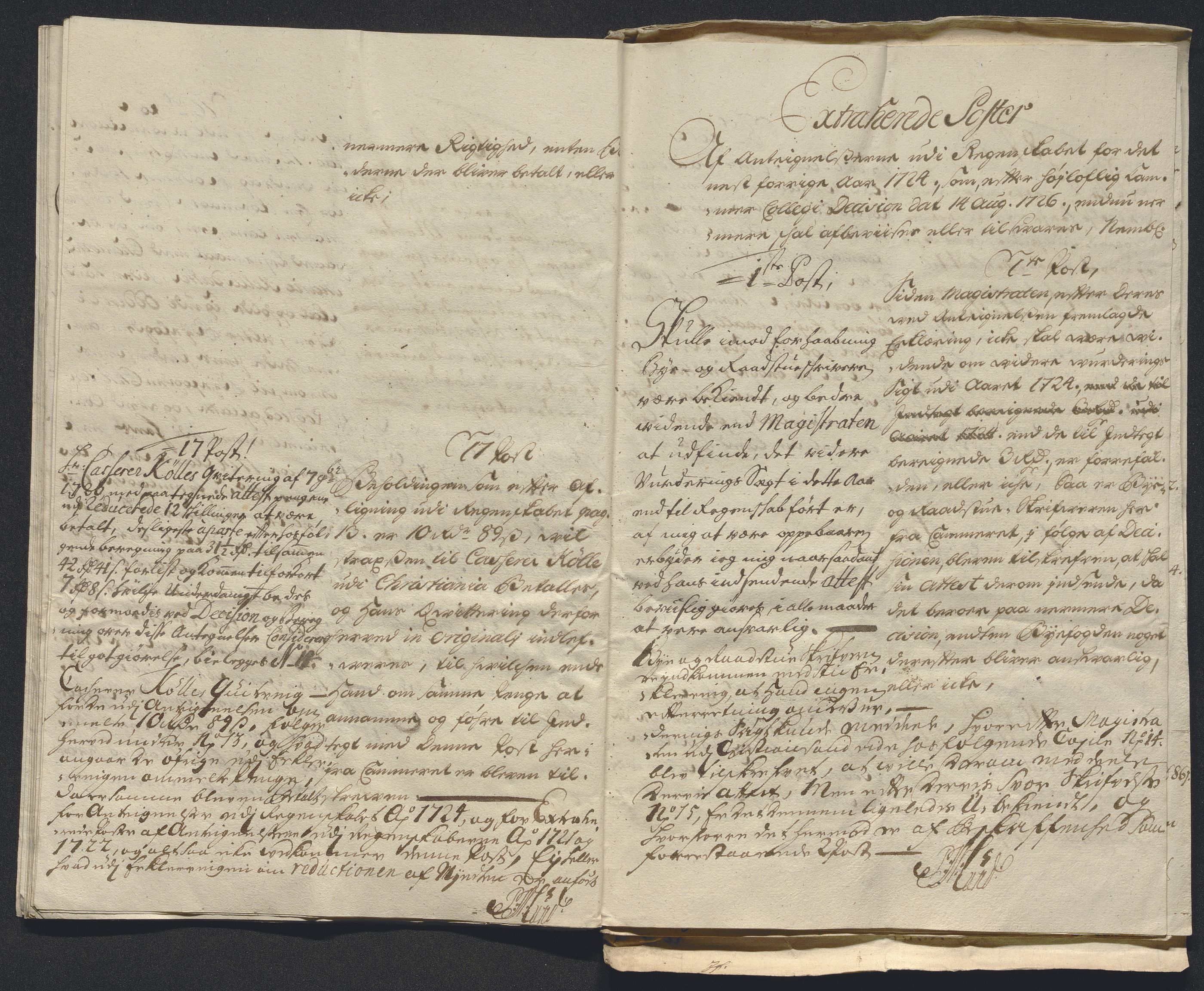 Rentekammeret inntil 1814, Reviderte regnskaper, Byregnskaper, AV/RA-EA-4066/R/Rm/L0286: [M19] Sikt og sakefall, 1719-1727, s. 444