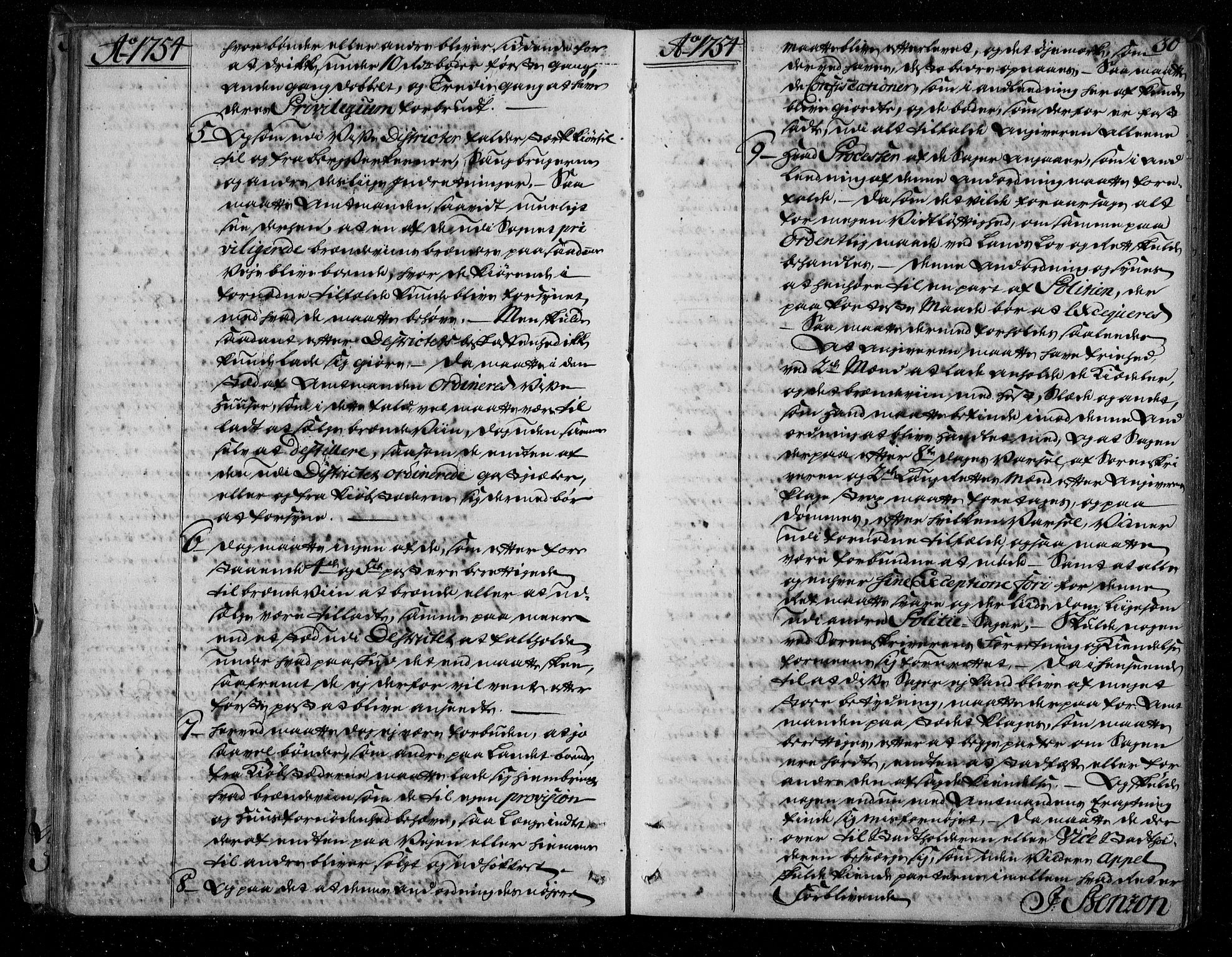 Stattholderembetet 1572-1771, AV/RA-EA-2870/Bf/L0002: Stattholderprotokoll (allmenn kopibok), 1753-1758, s. 29b-30a