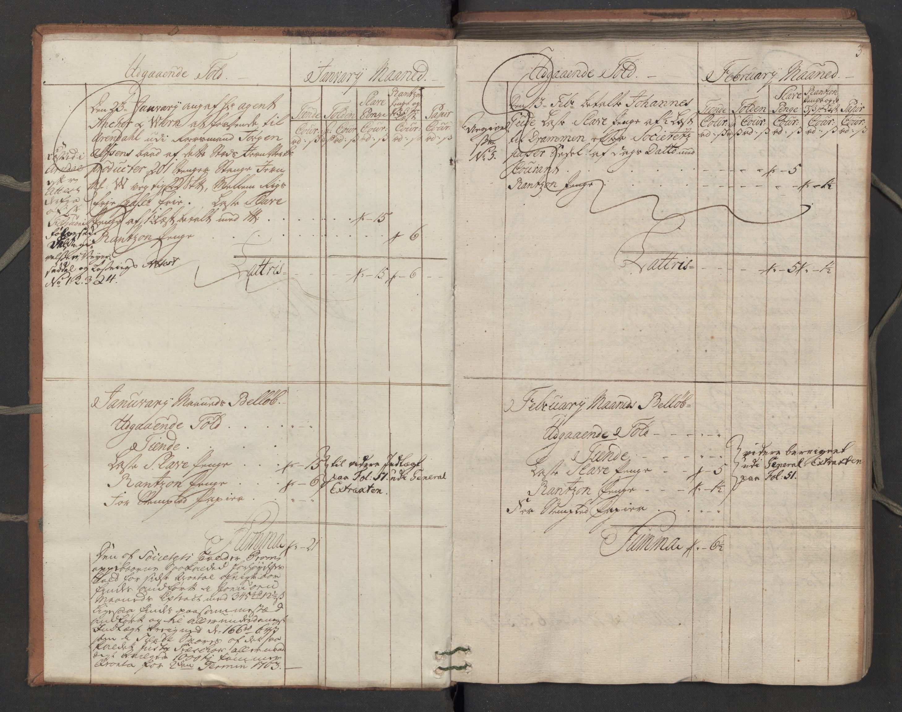 Generaltollkammeret, tollregnskaper, AV/RA-EA-5490/R05/L0043/0001: Tollregnskaper Moss, Son, Krokstad / Utgående hovedtollbok, 1764