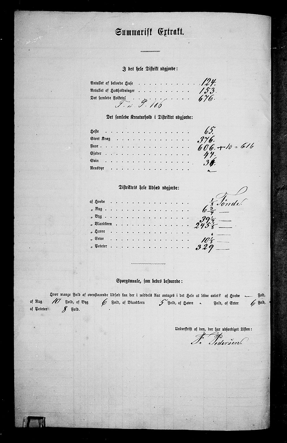 RA, Folketelling 1865 for 0527L Vardal prestegjeld, Vardal sokn og Hunn sokn, 1865, s. 92