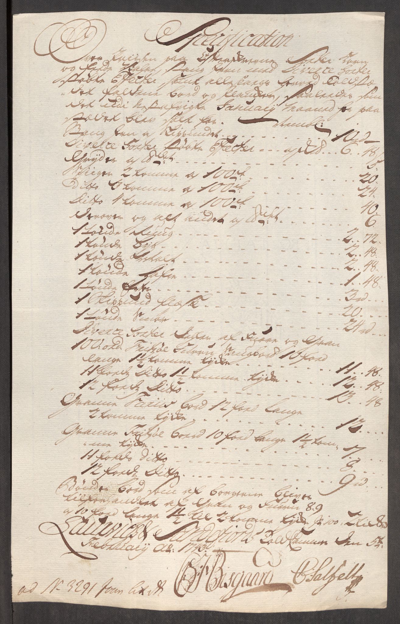 RA, Rentekammeret inntil 1814, Realistisk ordnet avdeling, Oe/L0002: [Ø1]: Priskuranter, 1740-1744, s. 711