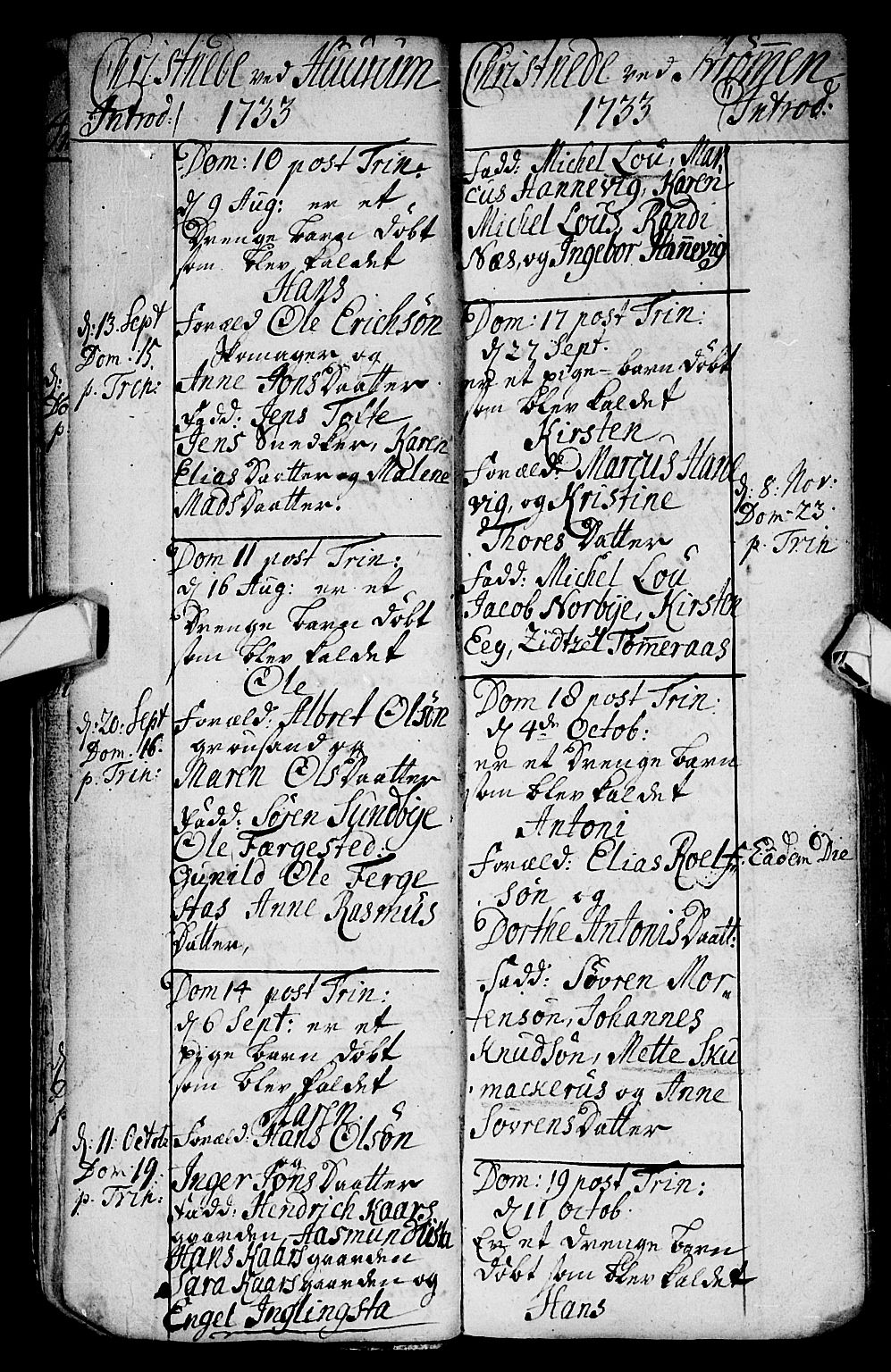 Hurum kirkebøker, AV/SAKO-A-229/F/Fa/L0002: Ministerialbok nr. 2, 1733-1757, s. 11