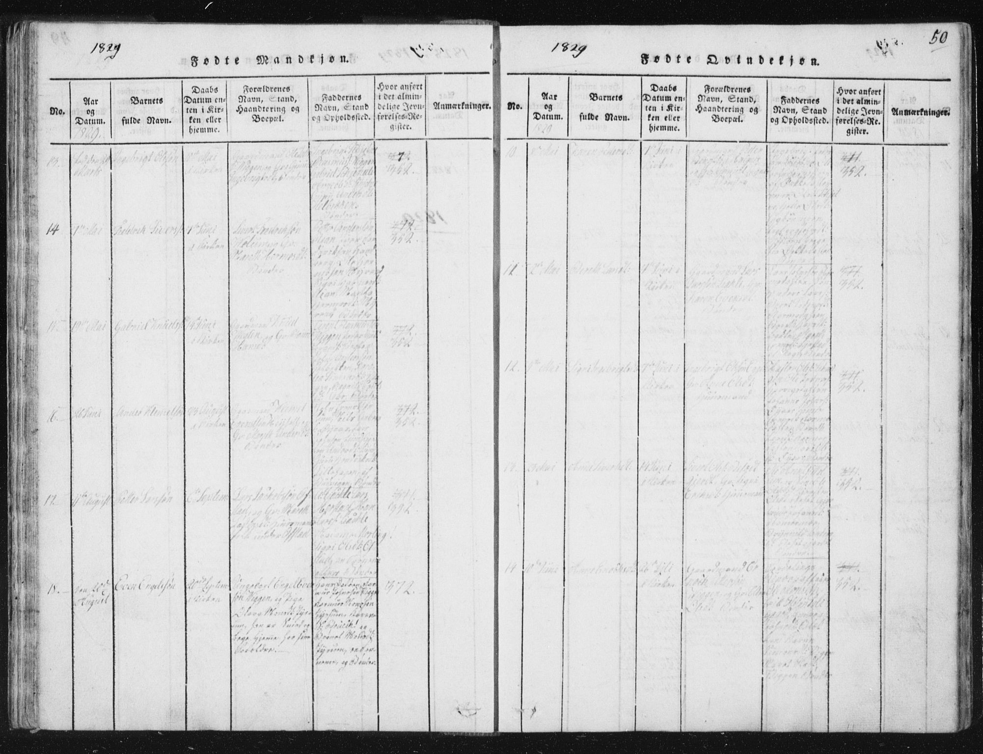 Ministerialprotokoller, klokkerbøker og fødselsregistre - Sør-Trøndelag, AV/SAT-A-1456/665/L0770: Ministerialbok nr. 665A05, 1817-1829, s. 50