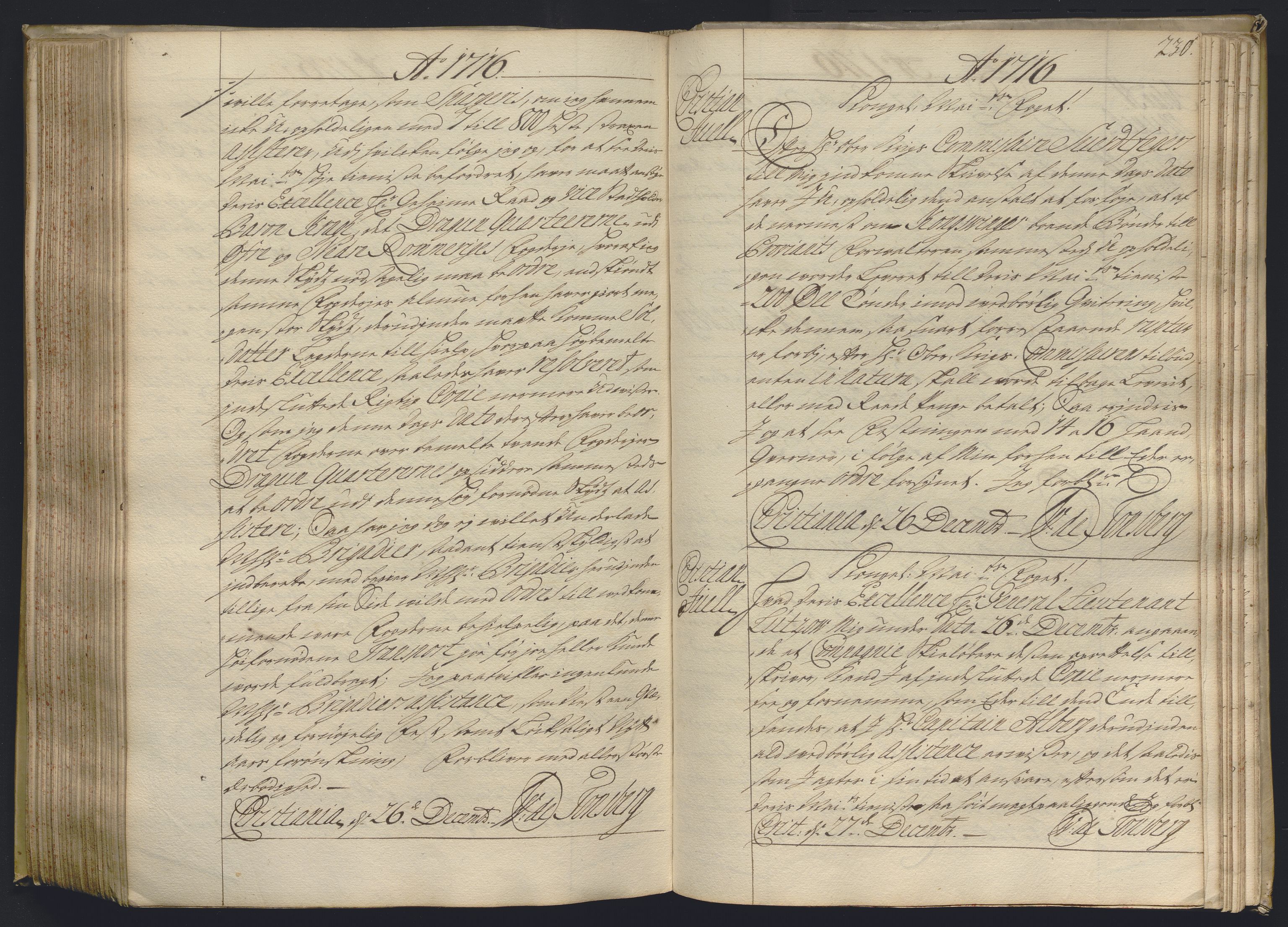 Kristiania stiftamt, AV/SAO-A-10386/B/Ba/L0004: Kopibok, 1715-1717, s. 229b-230a