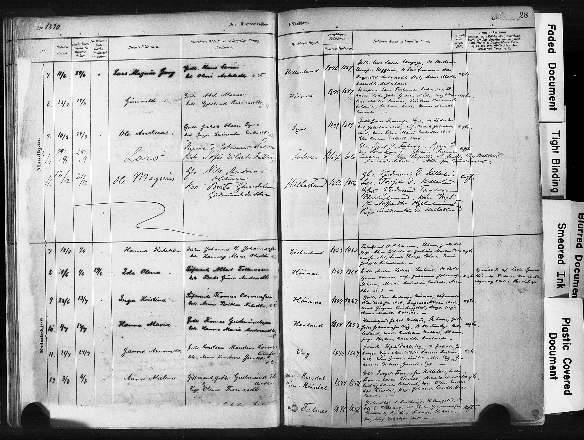 Skudenes sokneprestkontor, AV/SAST-A -101849/H/Ha/Haa/L0009: Ministerialbok nr. A 6, 1882-1912, s. 28