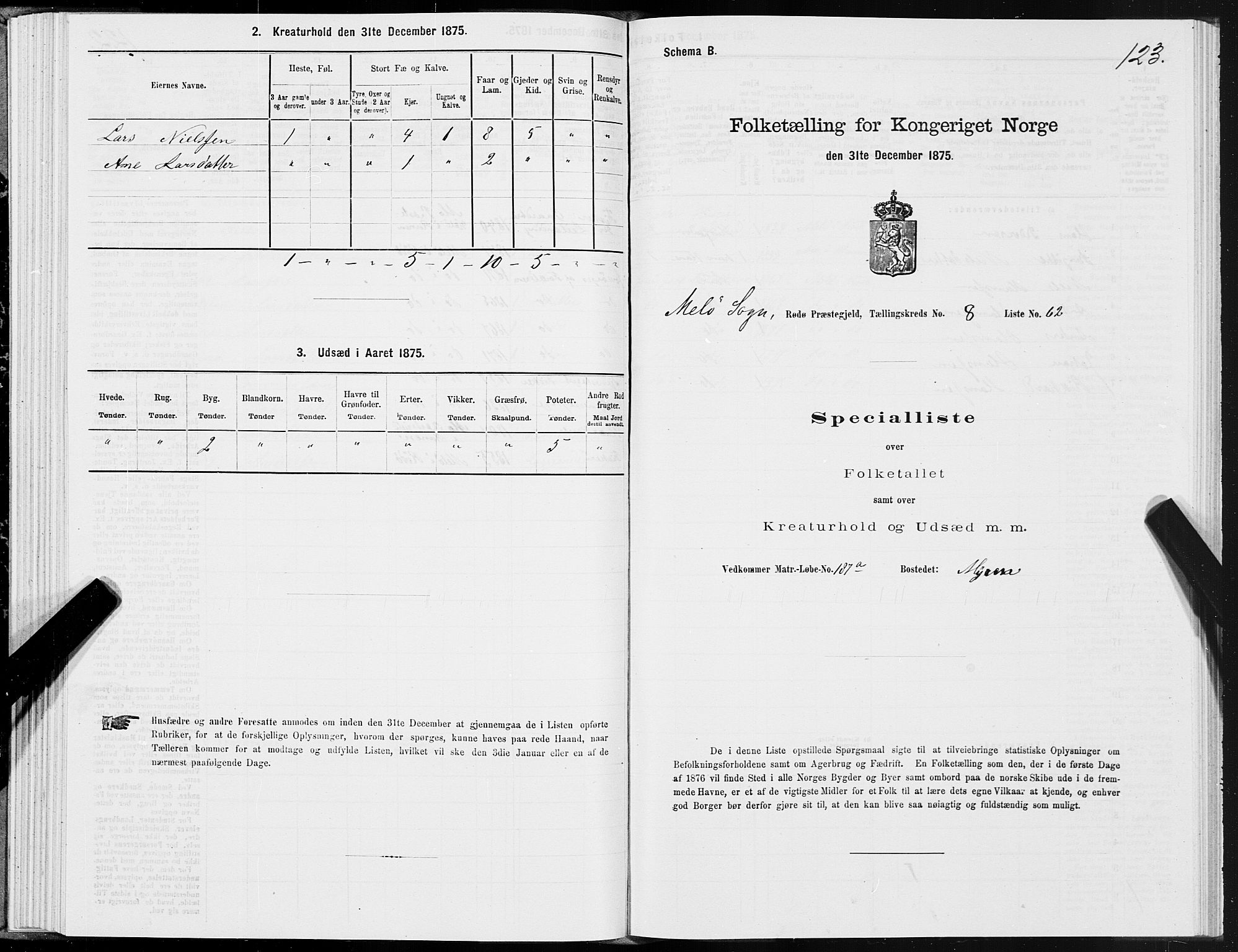 SAT, Folketelling 1875 for 1836P Rødøy prestegjeld, 1875, s. 4123