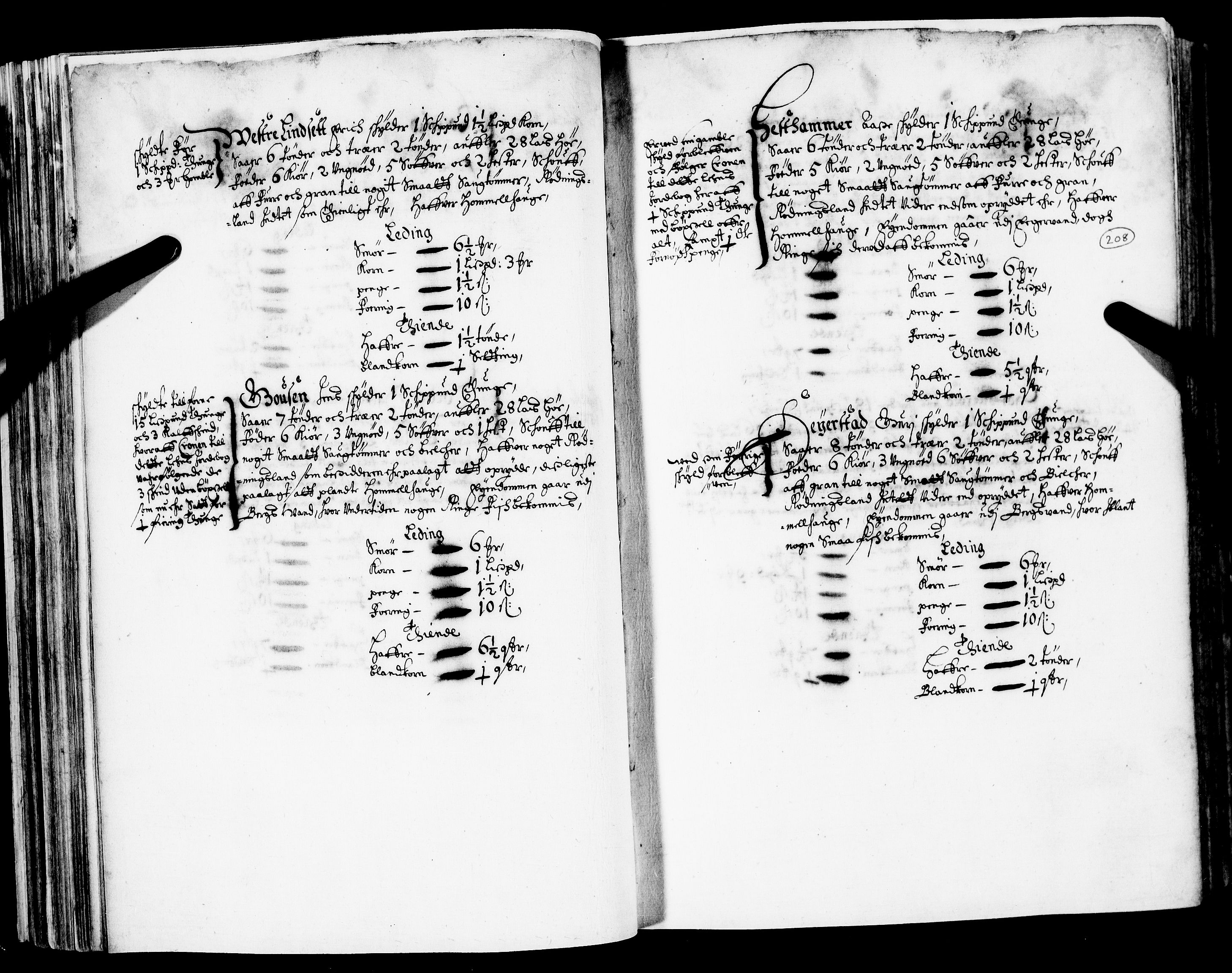 Rentekammeret inntil 1814, Realistisk ordnet avdeling, AV/RA-EA-4070/N/Nb/Nba/L0020: Tønsberg len, 2. del, 1668, s. 207b-208a