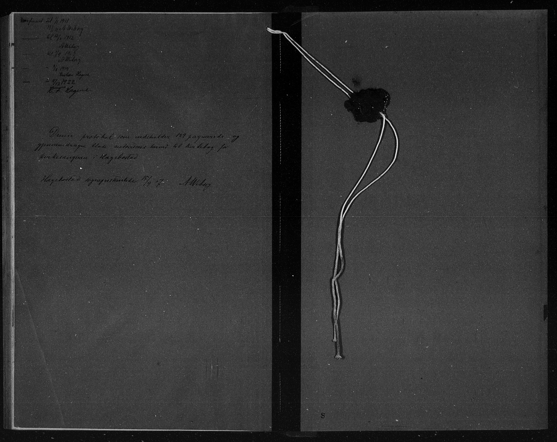 Hægebostad sokneprestkontor, SAK/1111-0024/F/Fb/Fba/L0005: Klokkerbok nr. B 5, 1907-1931