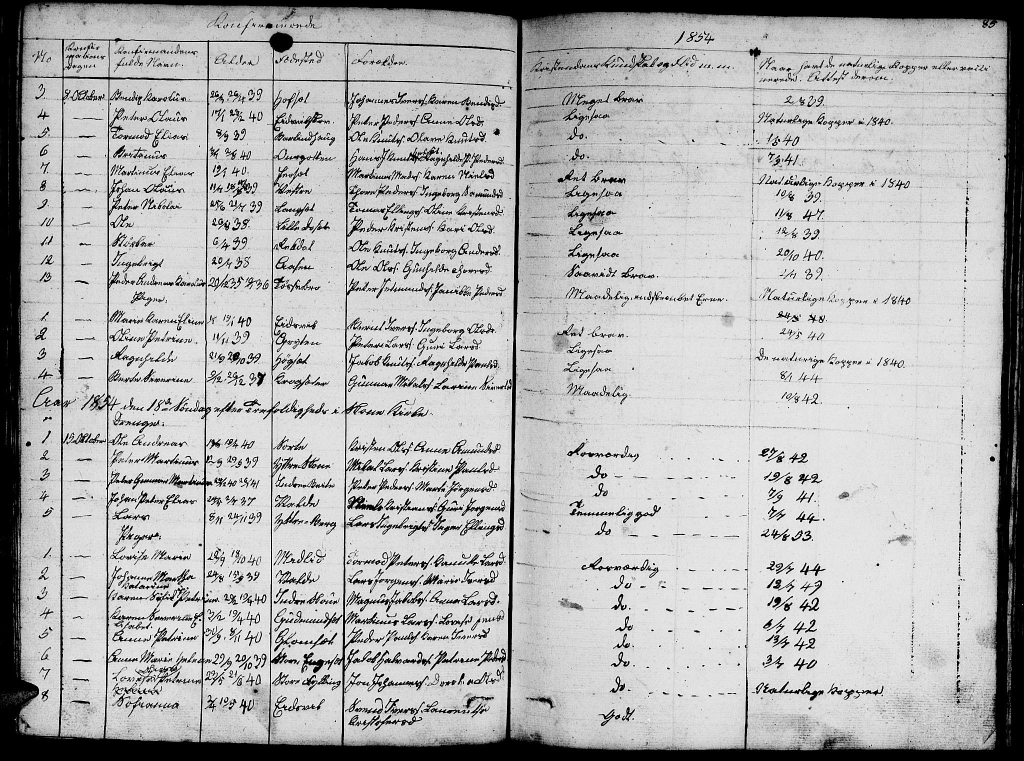 Ministerialprotokoller, klokkerbøker og fødselsregistre - Møre og Romsdal, AV/SAT-A-1454/524/L0362: Klokkerbok nr. 524C03, 1840-1854, s. 85