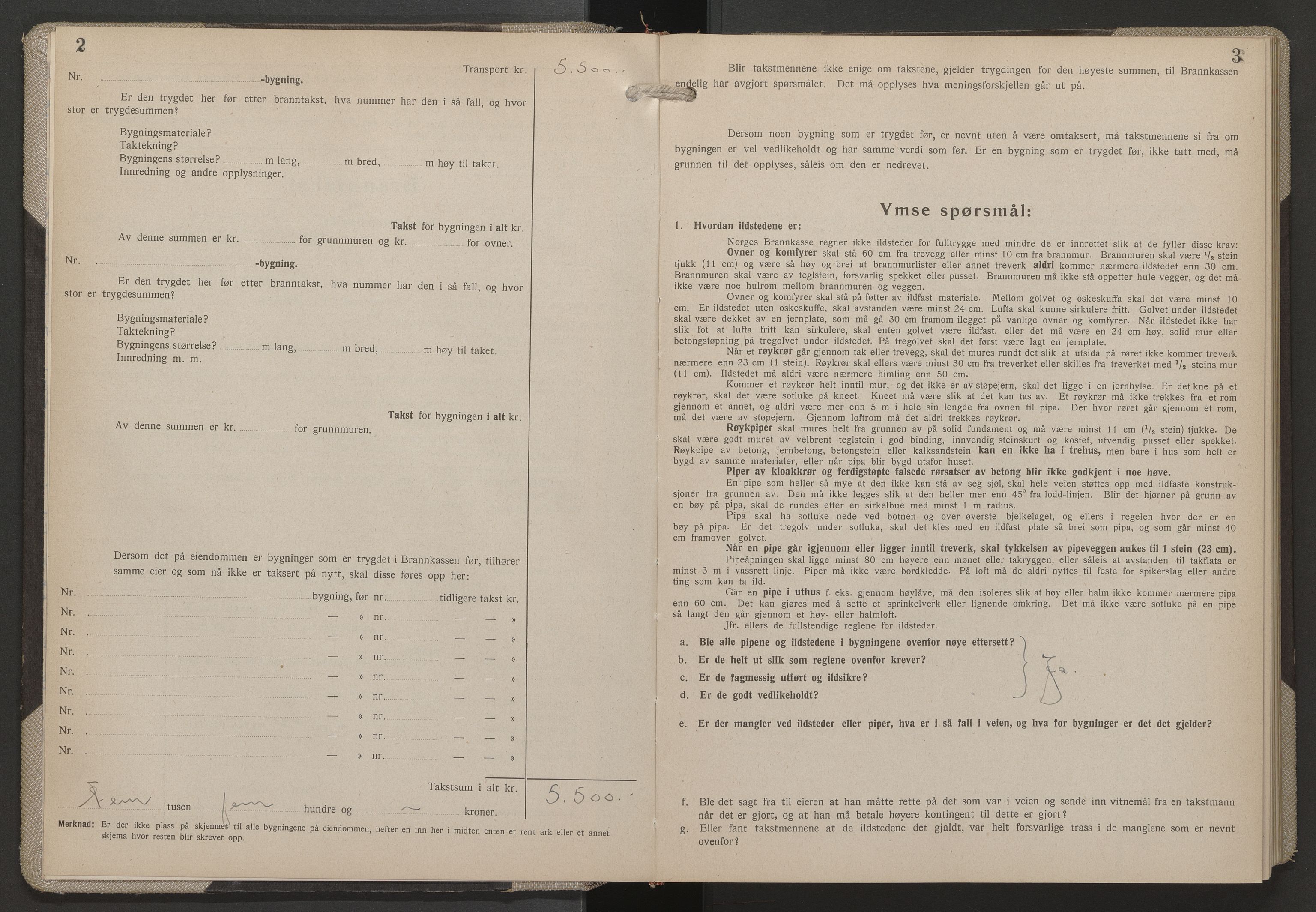 Bardu lensmannskontor, AV/SATØ-S-1273/Hf/Hfb/L0068: Branntakstprotokoller, 1945-1955