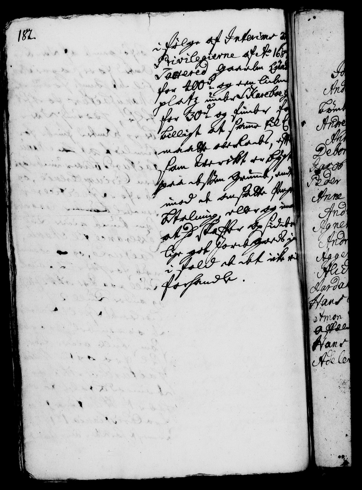 Rentekammeret, Kammerkanselliet, RA/EA-3111/G/Gh/Gha/L0005: Norsk ekstraktmemorialprotokoll (merket RK 53.50), 1721-1723, s. 182