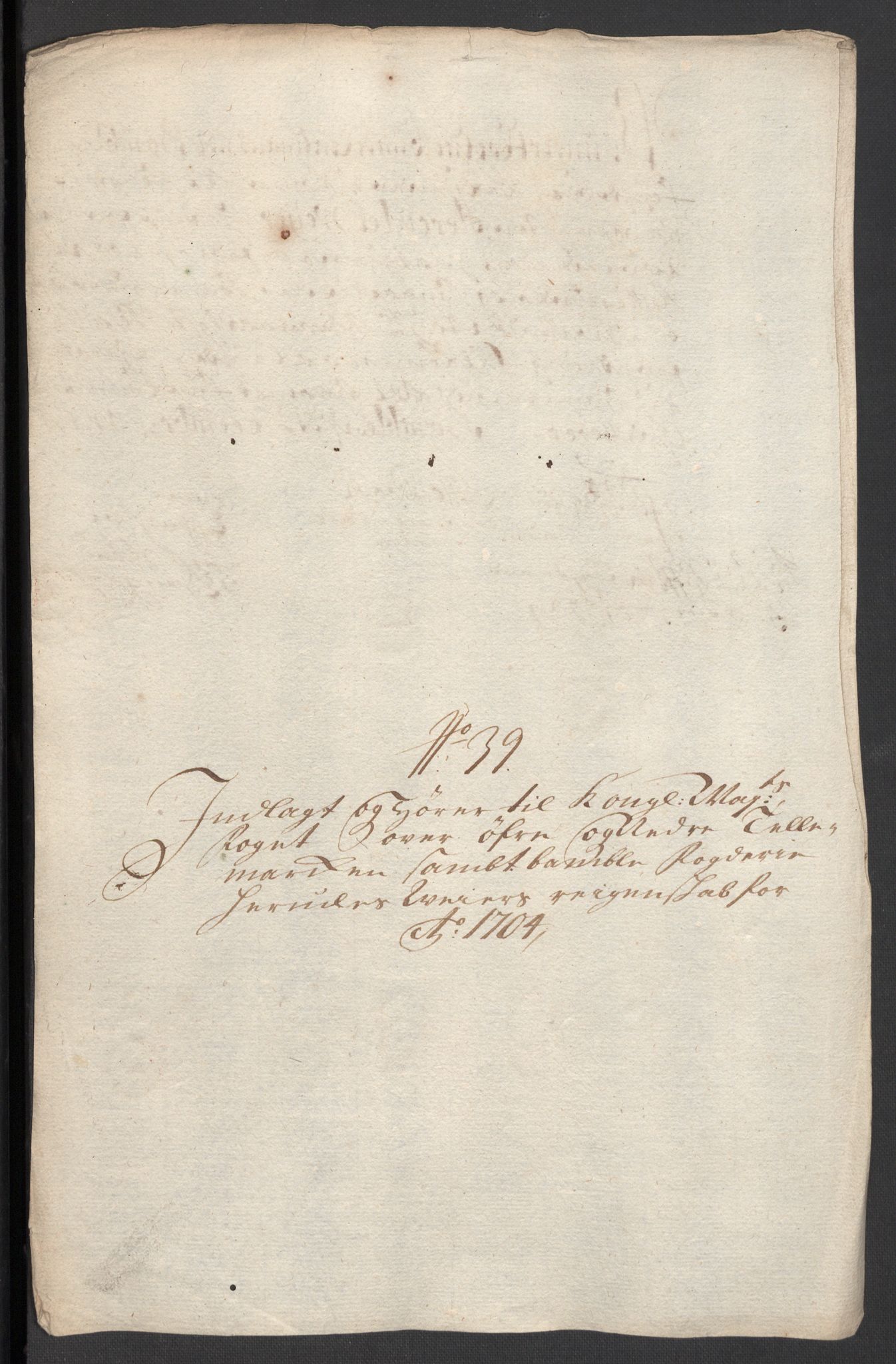 Rentekammeret inntil 1814, Reviderte regnskaper, Fogderegnskap, AV/RA-EA-4092/R36/L2112: Fogderegnskap Øvre og Nedre Telemark og Bamble, 1704, s. 275