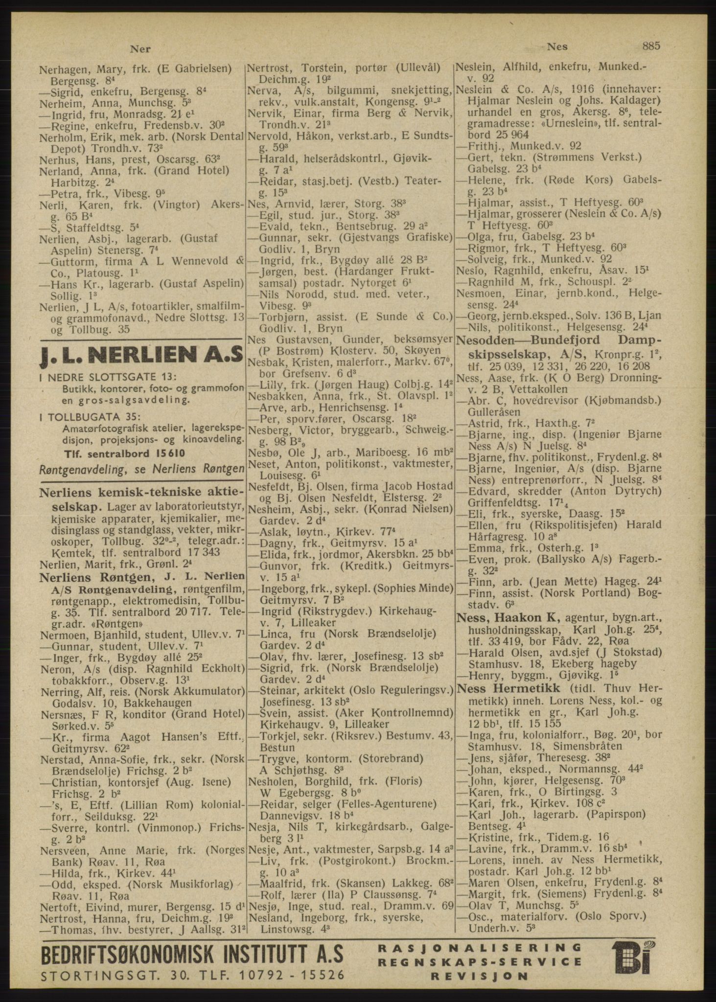 Kristiania/Oslo adressebok, PUBL/-, 1946, s. 885
