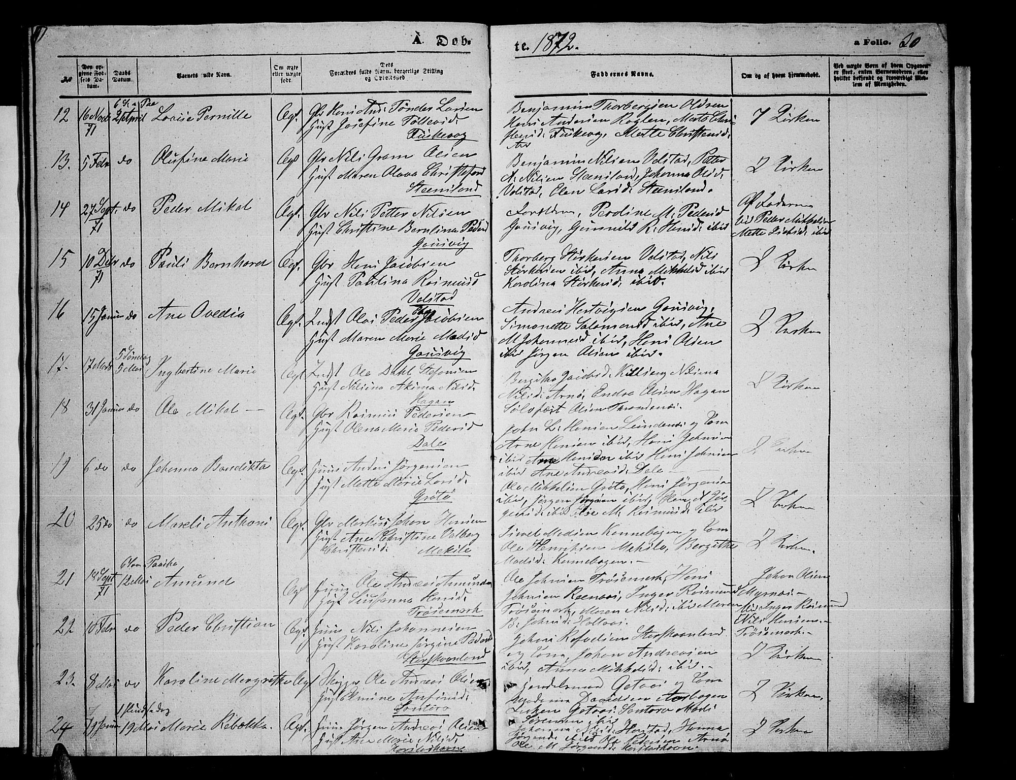 Trondenes sokneprestkontor, AV/SATØ-S-1319/H/Hb/L0009klokker: Klokkerbok nr. 9, 1870-1876, s. 30