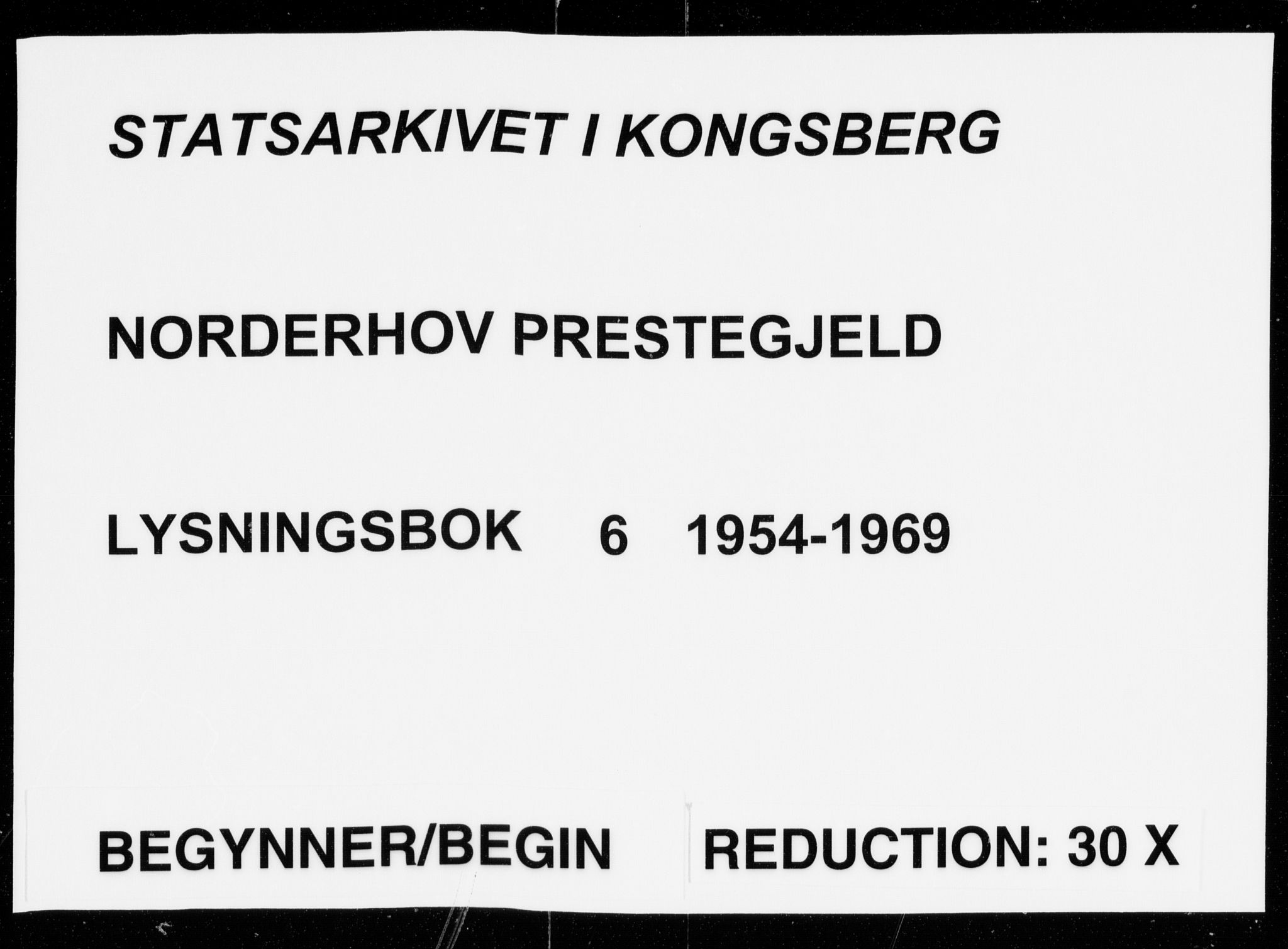 Norderhov kirkebøker, AV/SAKO-A-237/H/Ha/L0006: Lysningsprotokoll nr. 6, 1954-1969