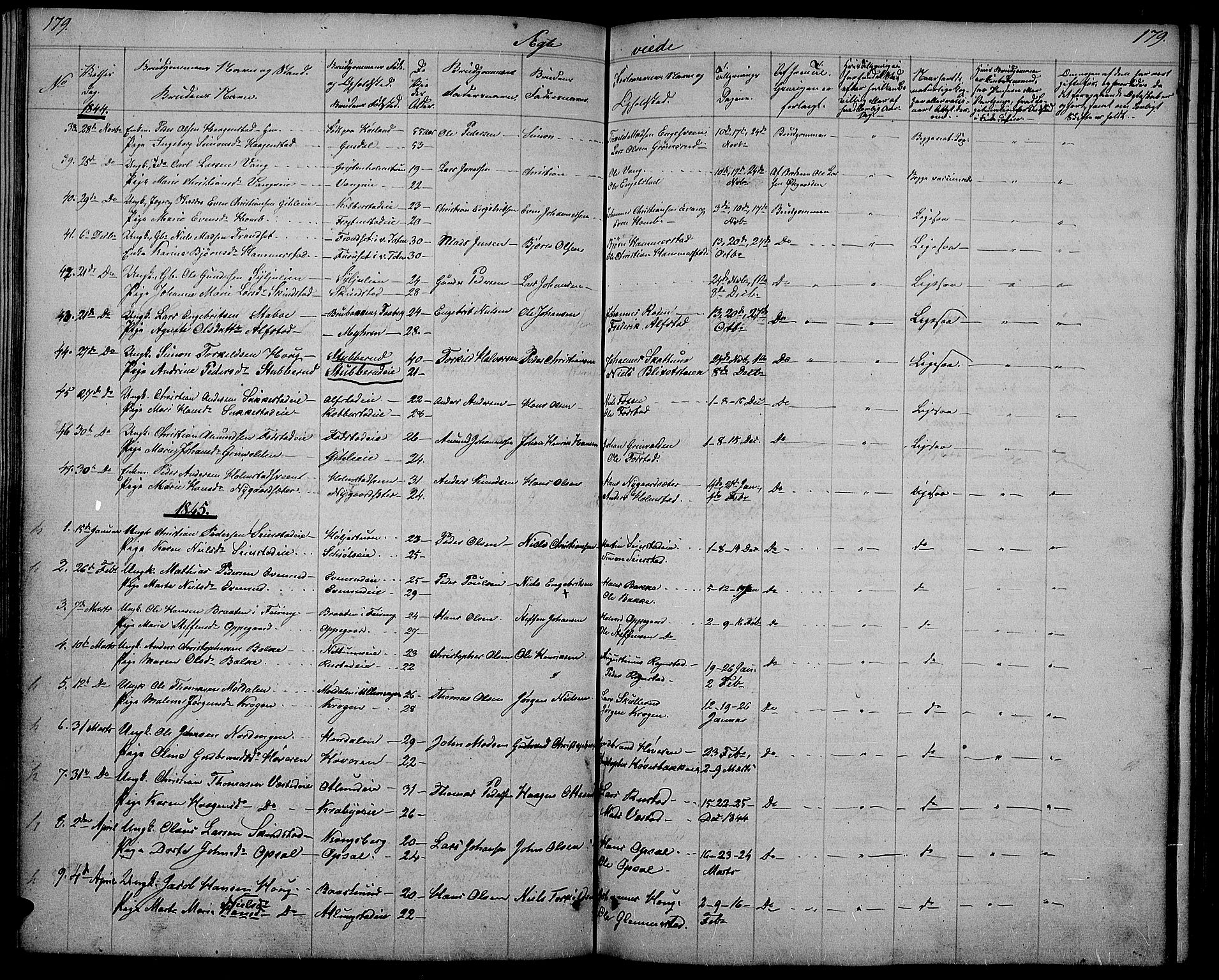Østre Toten prestekontor, SAH/PREST-104/H/Ha/Hab/L0002: Klokkerbok nr. 2, 1840-1847, s. 179