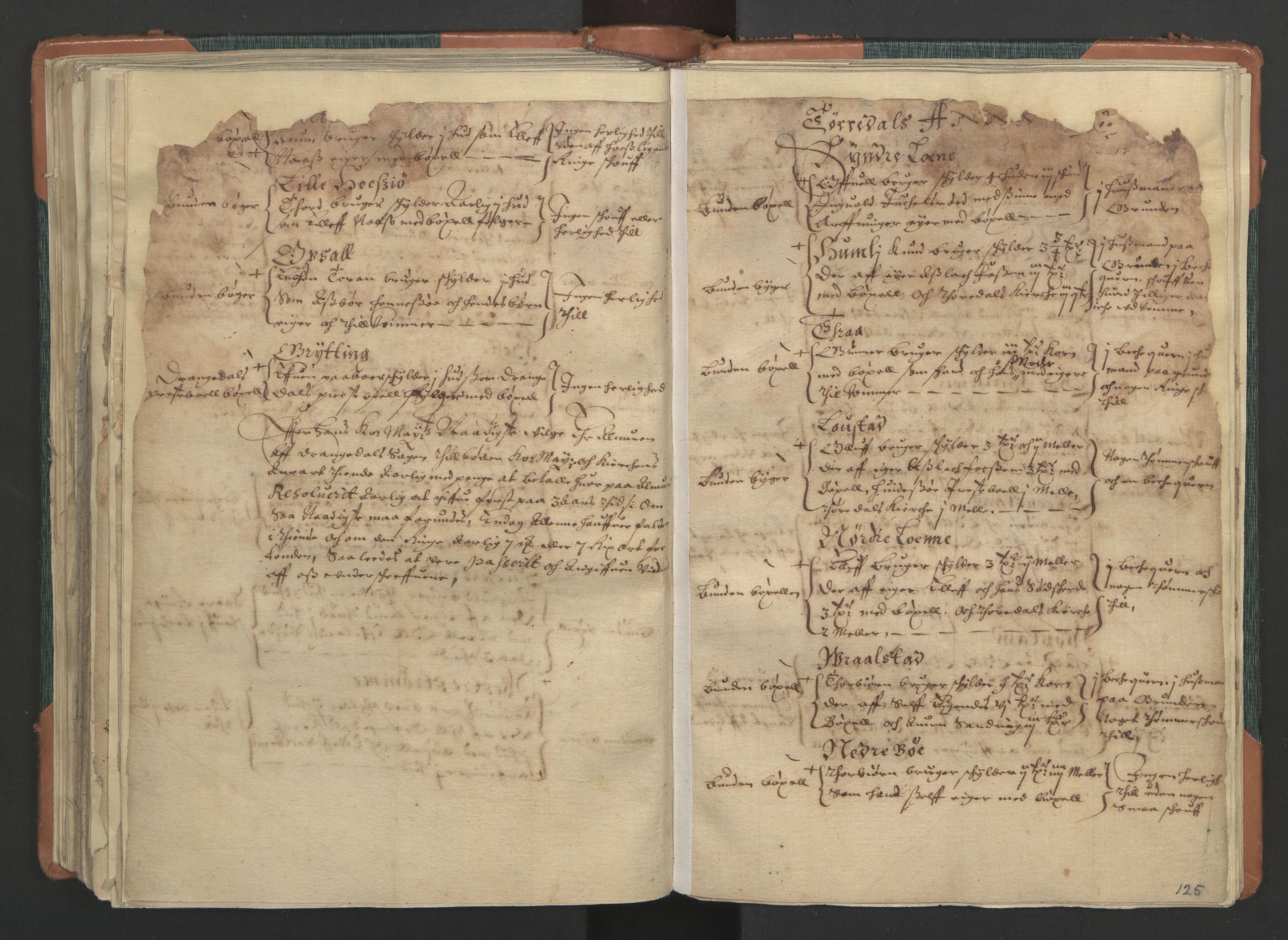 Rentekammeret inntil 1814, Realistisk ordnet avdeling, AV/RA-EA-4070/L/L0017: Skien lagdømme. Alminnelig jordebok for Telemark, Bamble og Numedal, 1661, s. 124b-125a