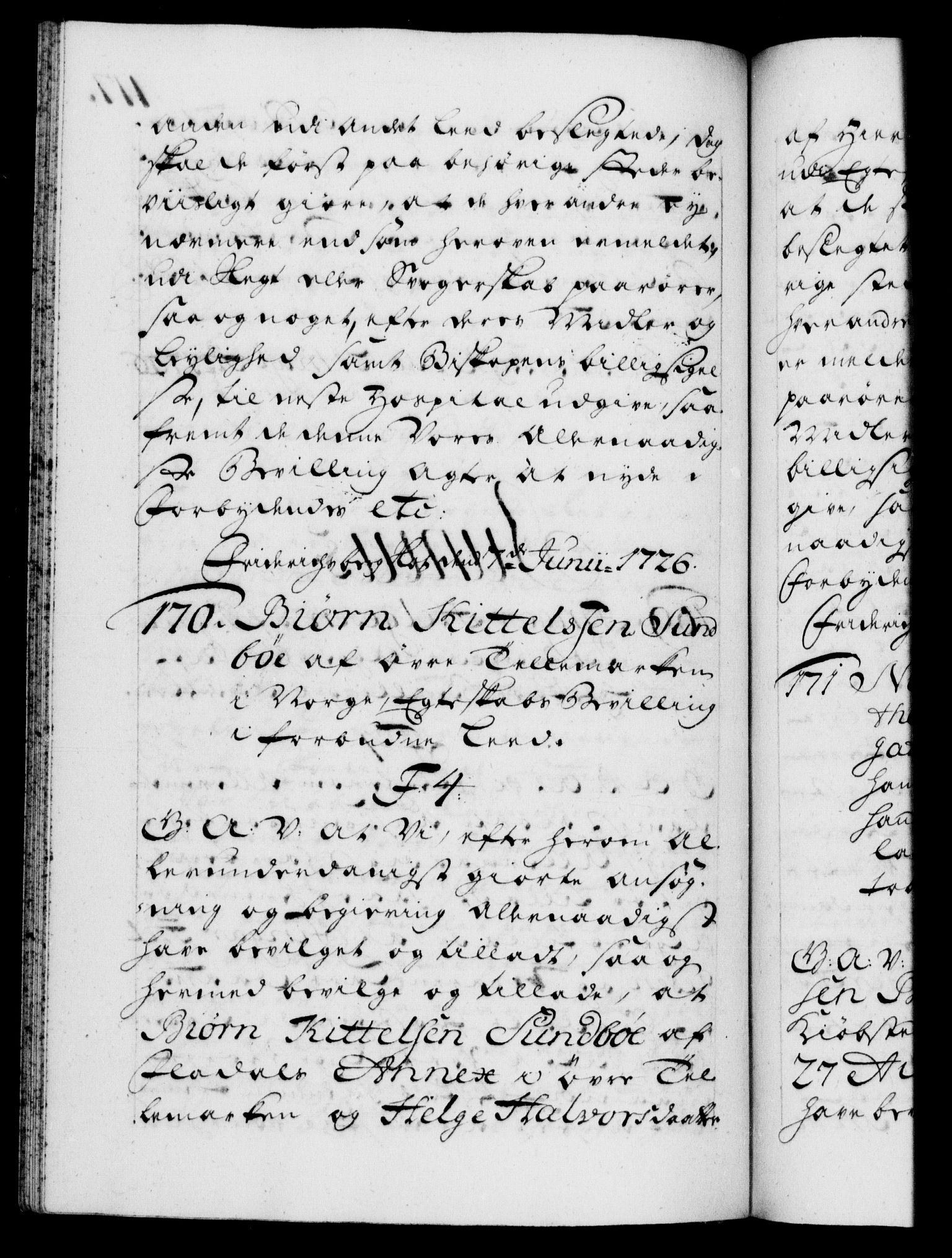 Danske Kanselli 1572-1799, RA/EA-3023/F/Fc/Fca/Fcaa/L0025: Norske registre, 1726-1728, s. 117b