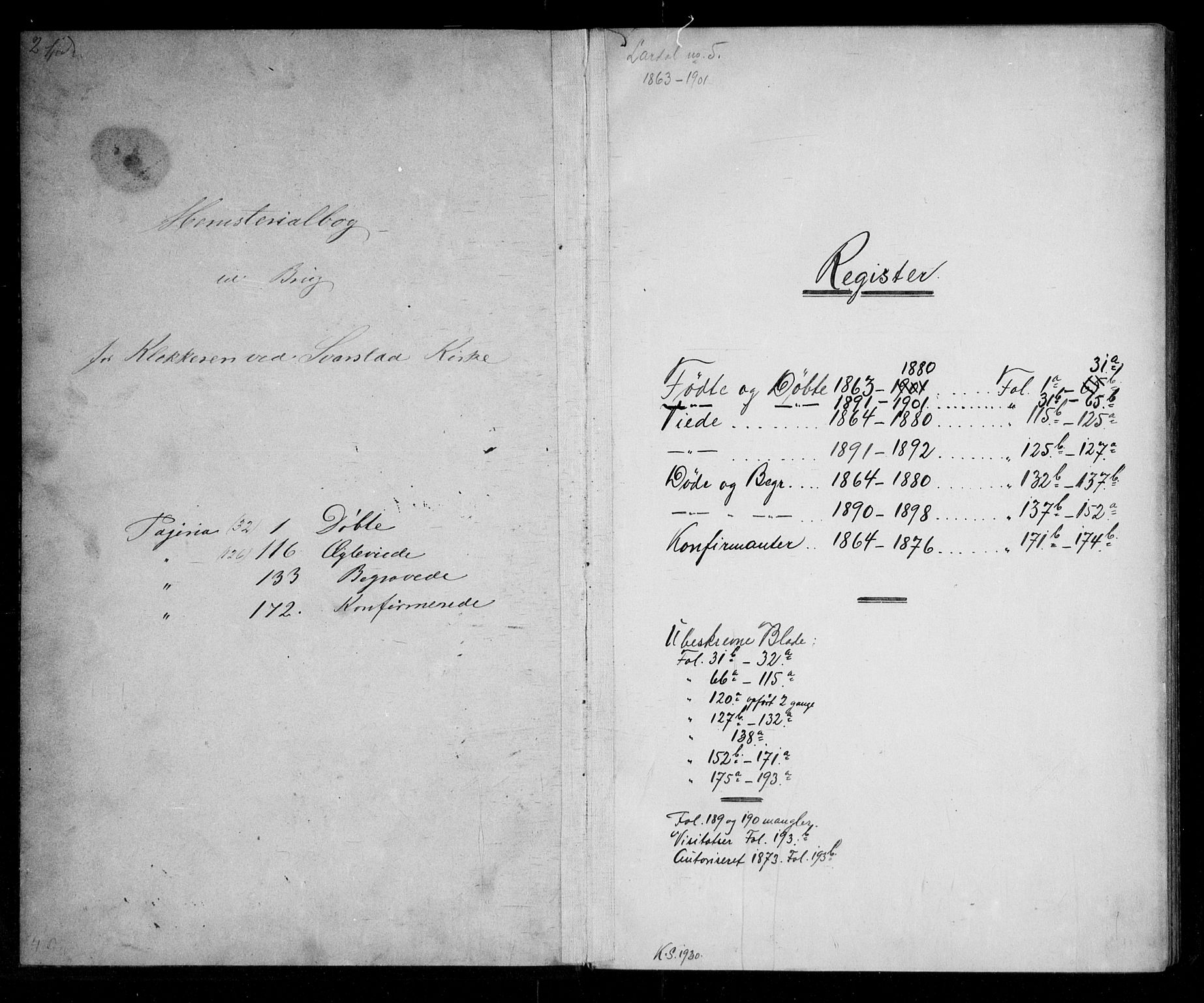 Lardal kirkebøker, SAKO/A-350/G/Ga/L0001: Klokkerbok nr. I 1, 1864-1901