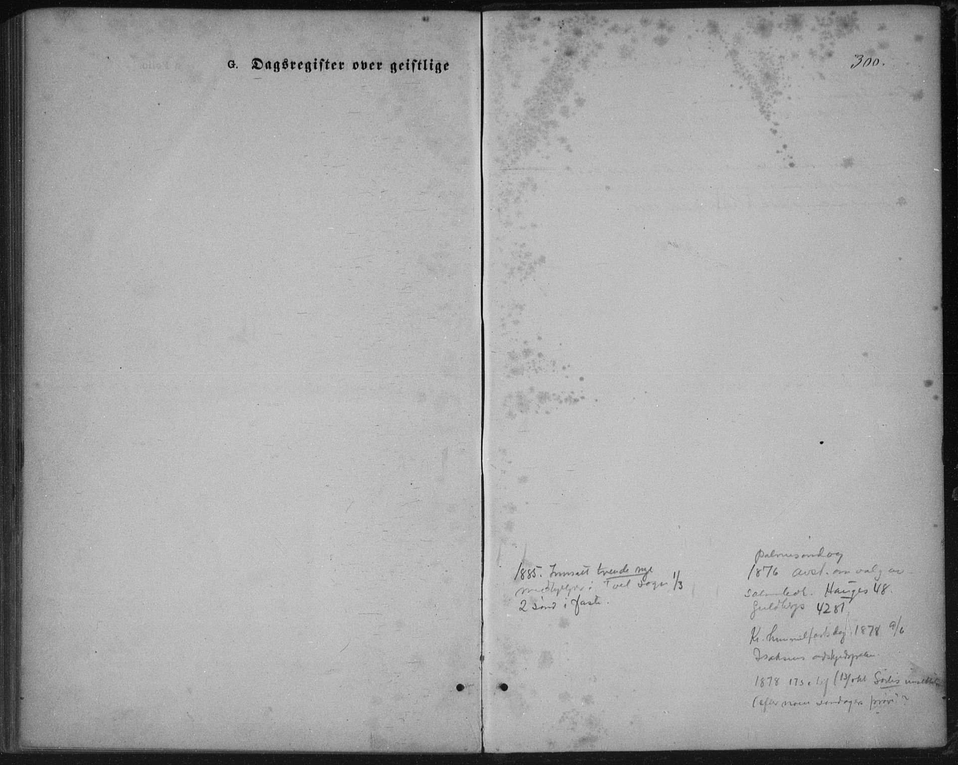 Tveit sokneprestkontor, SAK/1111-0043/F/Fa/L0006: Ministerialbok nr. A 6, 1872-1886, s. 300