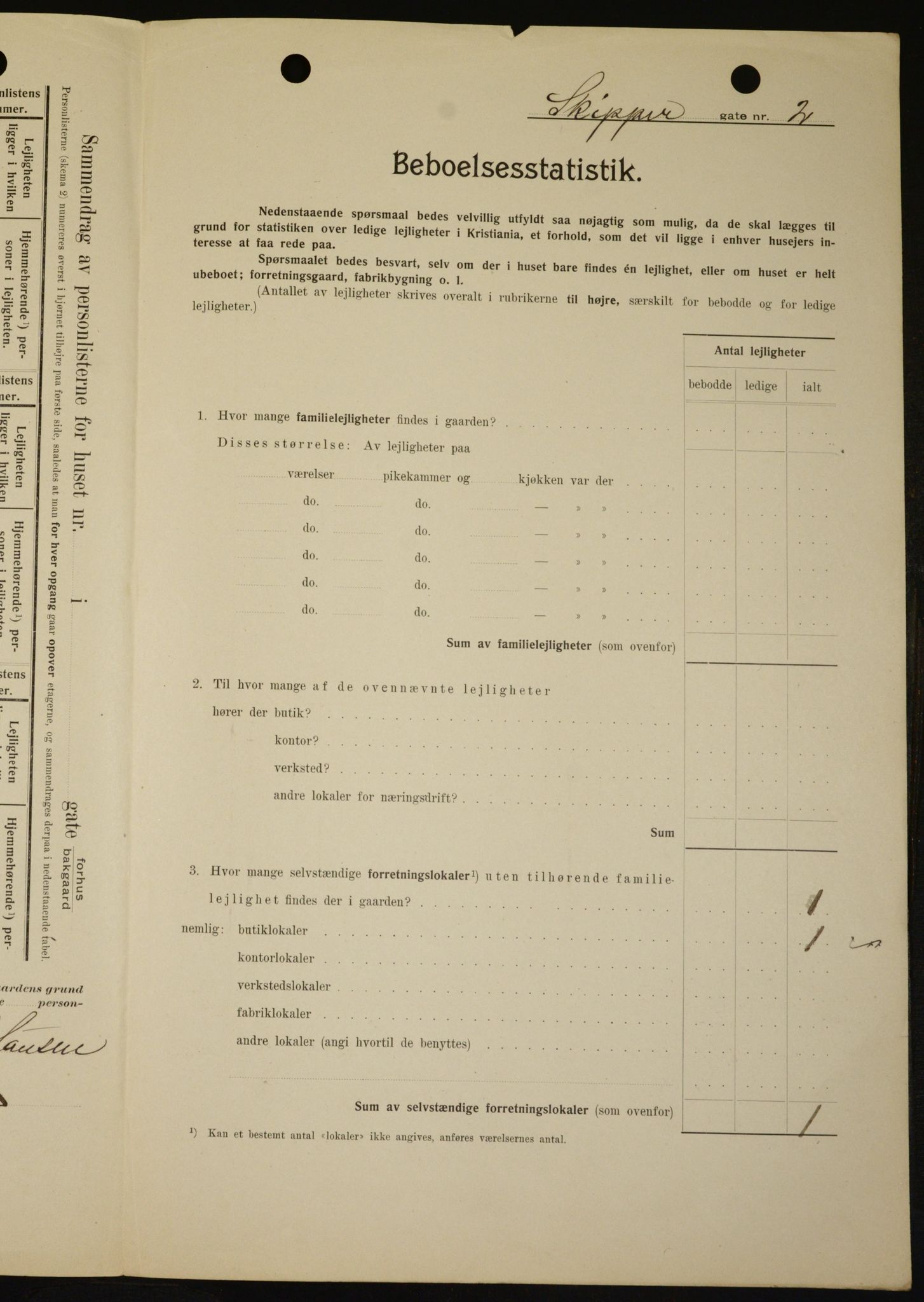 OBA, Kommunal folketelling 1.2.1909 for Kristiania kjøpstad, 1909, s. 86512