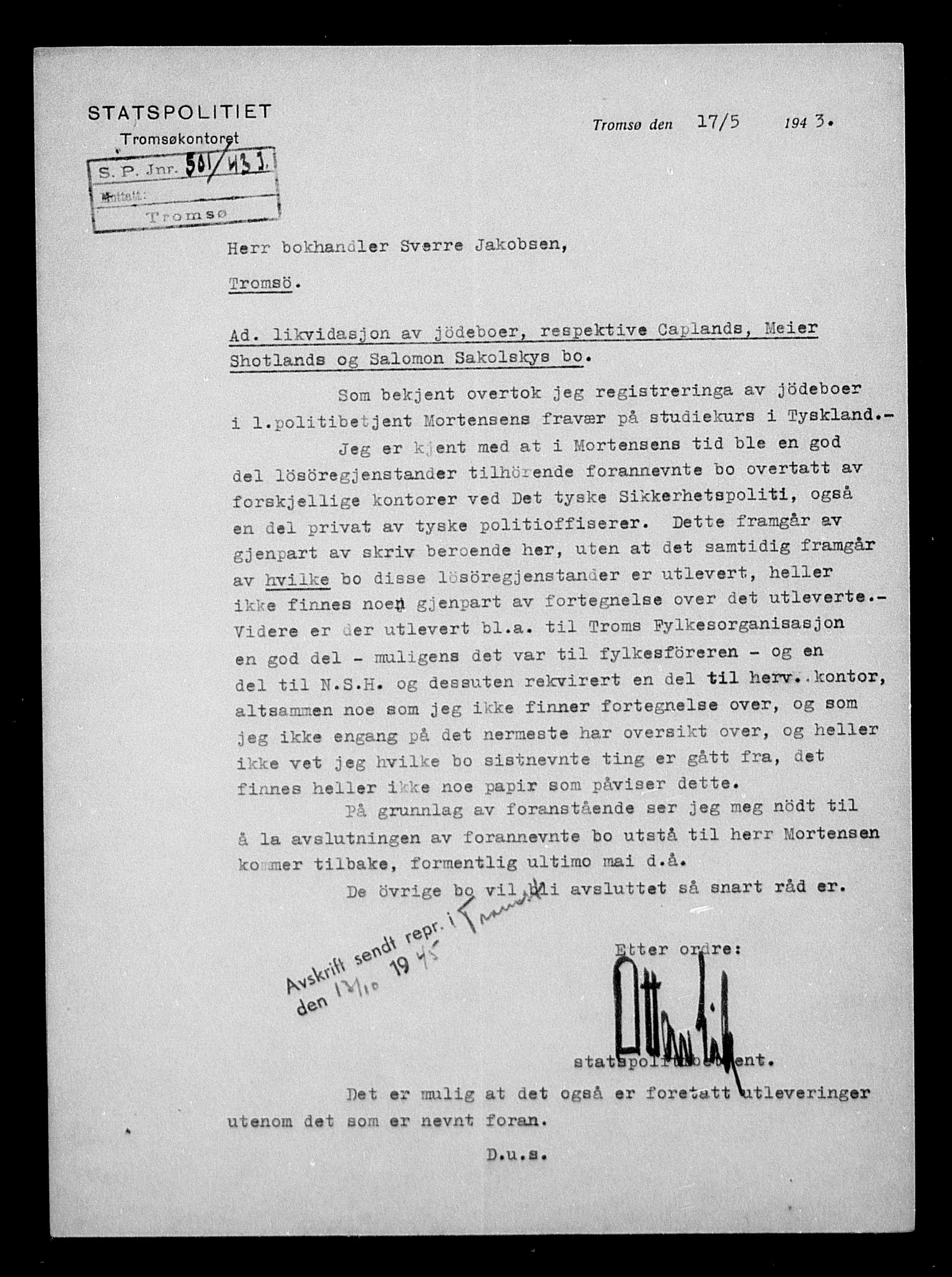 Justisdepartementet, Tilbakeføringskontoret for inndratte formuer, AV/RA-S-1564/H/Hc/Hcb/L0916: --, 1945-1947, s. 196