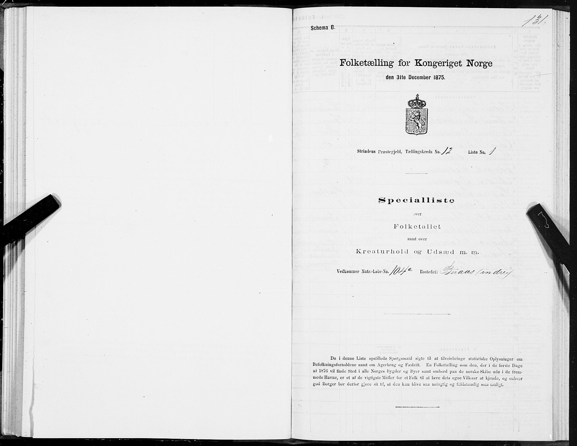 SAT, Folketelling 1875 for 1660P Strinda prestegjeld, 1875, s. 7131