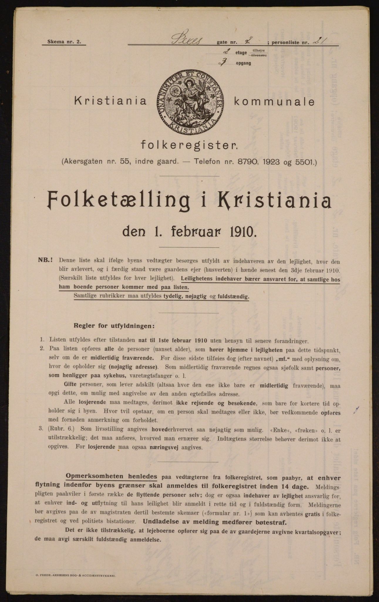 OBA, Kommunal folketelling 1.2.1910 for Kristiania, 1910, s. 90393