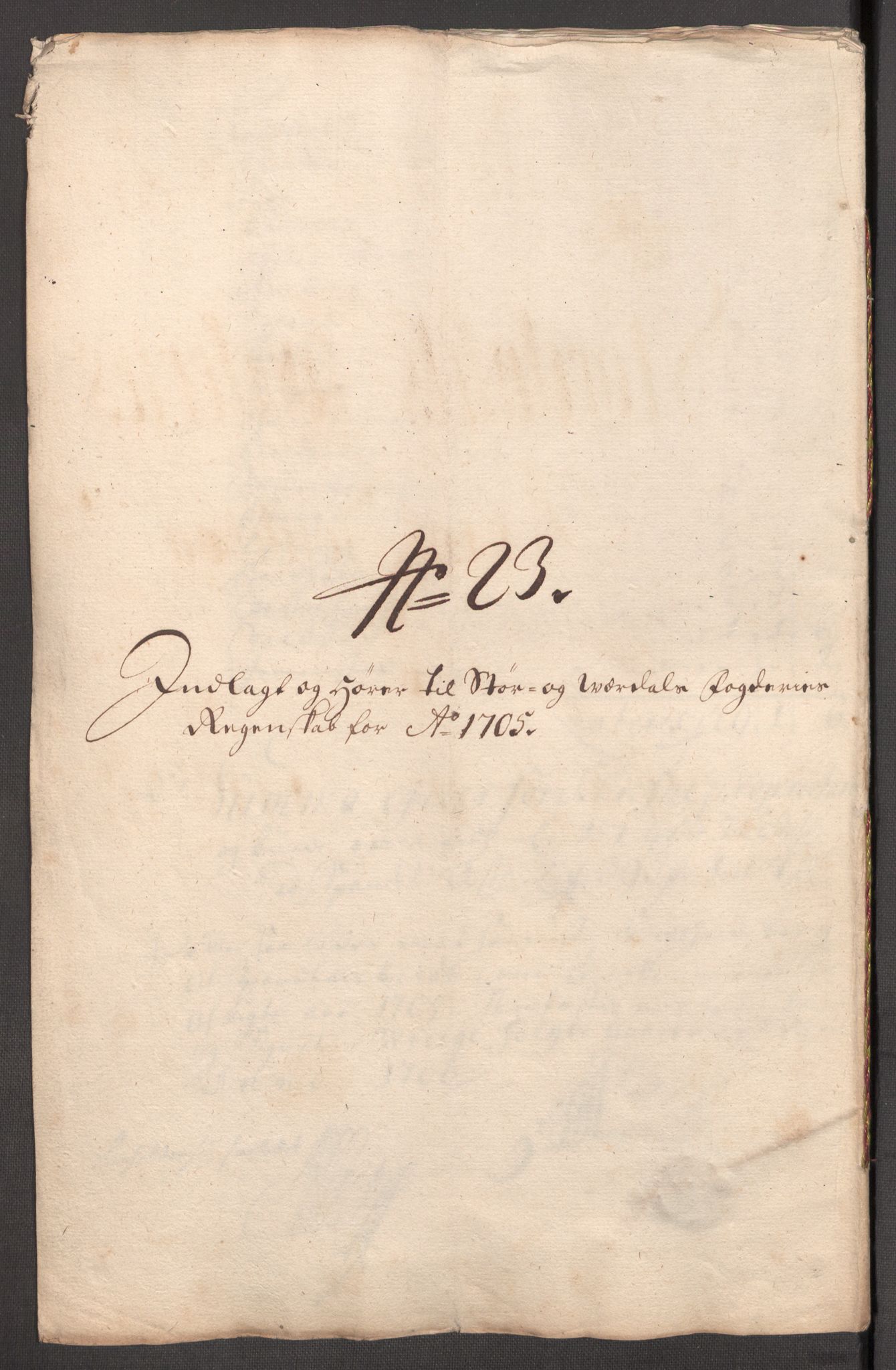 Rentekammeret inntil 1814, Reviderte regnskaper, Fogderegnskap, RA/EA-4092/R62/L4196: Fogderegnskap Stjørdal og Verdal, 1705-1706, s. 254