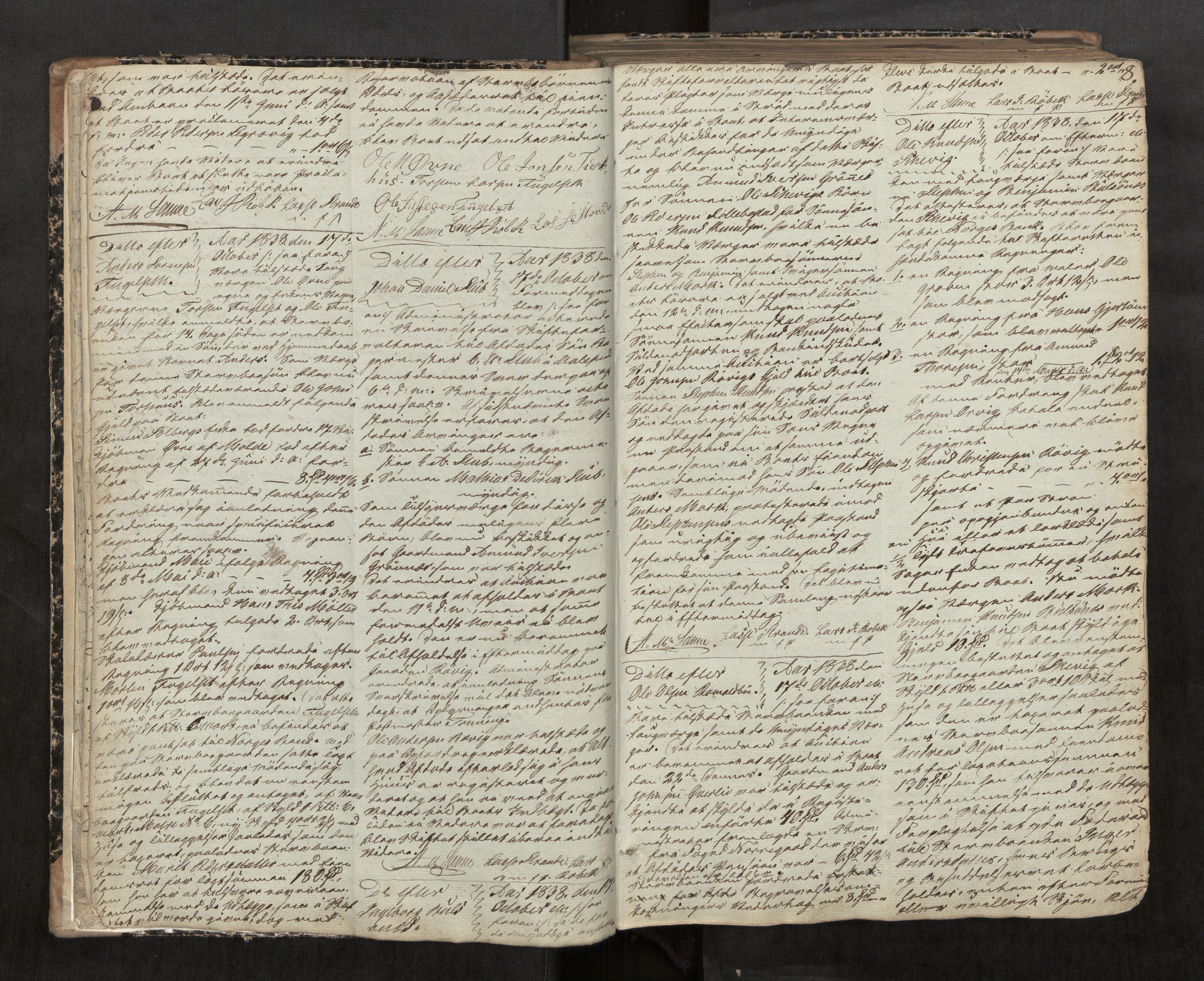 Romsdal sorenskriveri, AV/SAT-A-4149/1/3/3B/L0003: Skiftebehandlingsprotokoll, 1838-1846, s. 8
