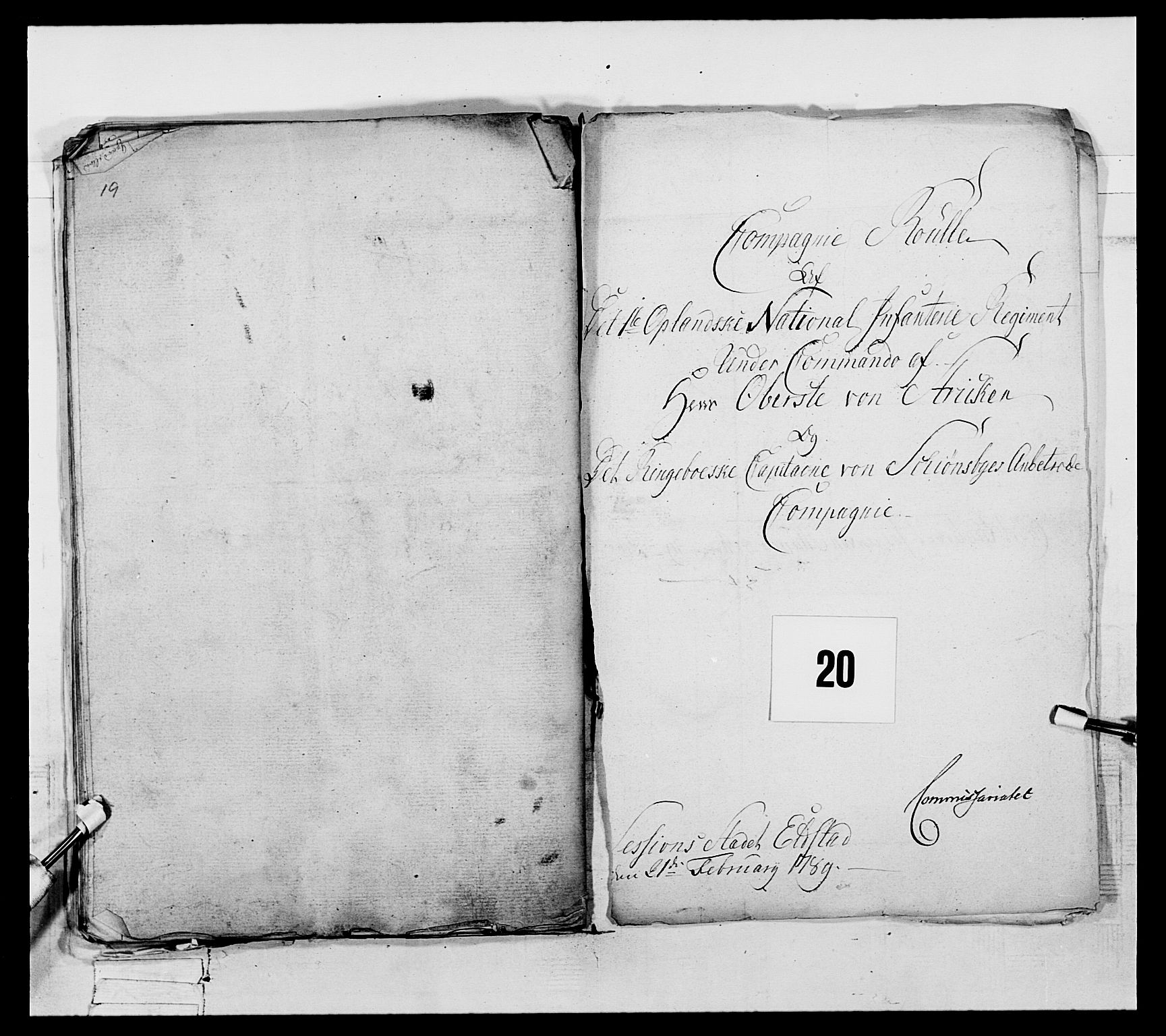 Generalitets- og kommissariatskollegiet, Det kongelige norske kommissariatskollegium, AV/RA-EA-5420/E/Eh/L0061: 1. Opplandske nasjonale infanteriregiment, 1789, s. 386