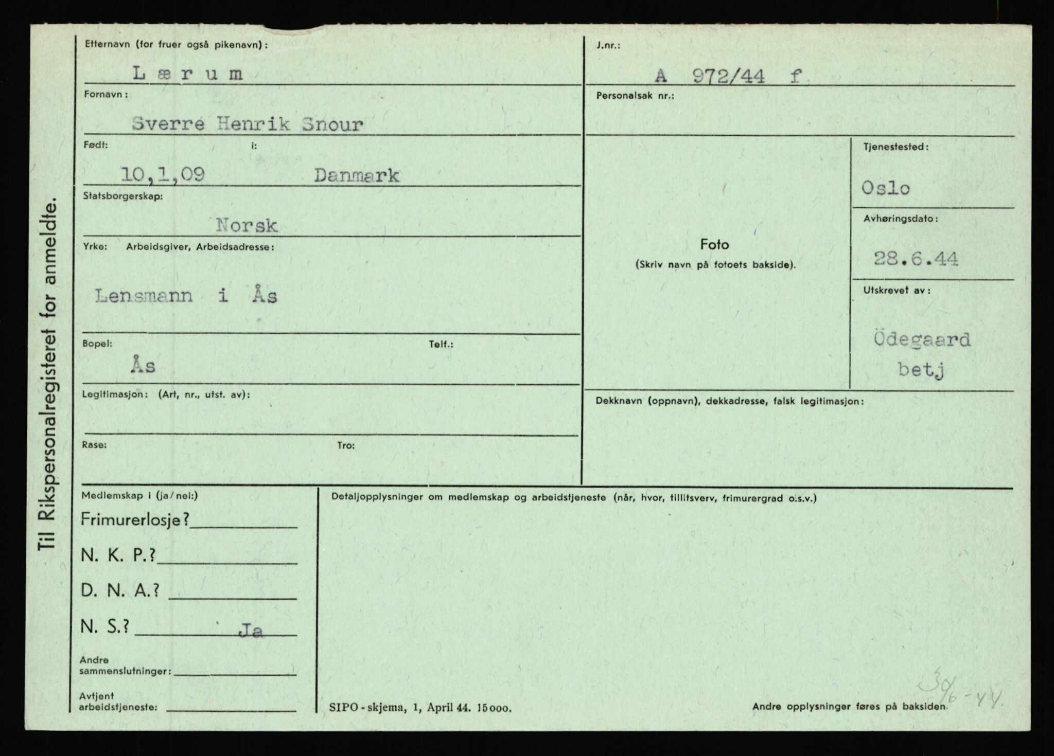 Statspolitiet - Hovedkontoret / Osloavdelingen, AV/RA-S-1329/C/Ca/L0010: Lind - Moksnes, 1943-1945, s. 1788