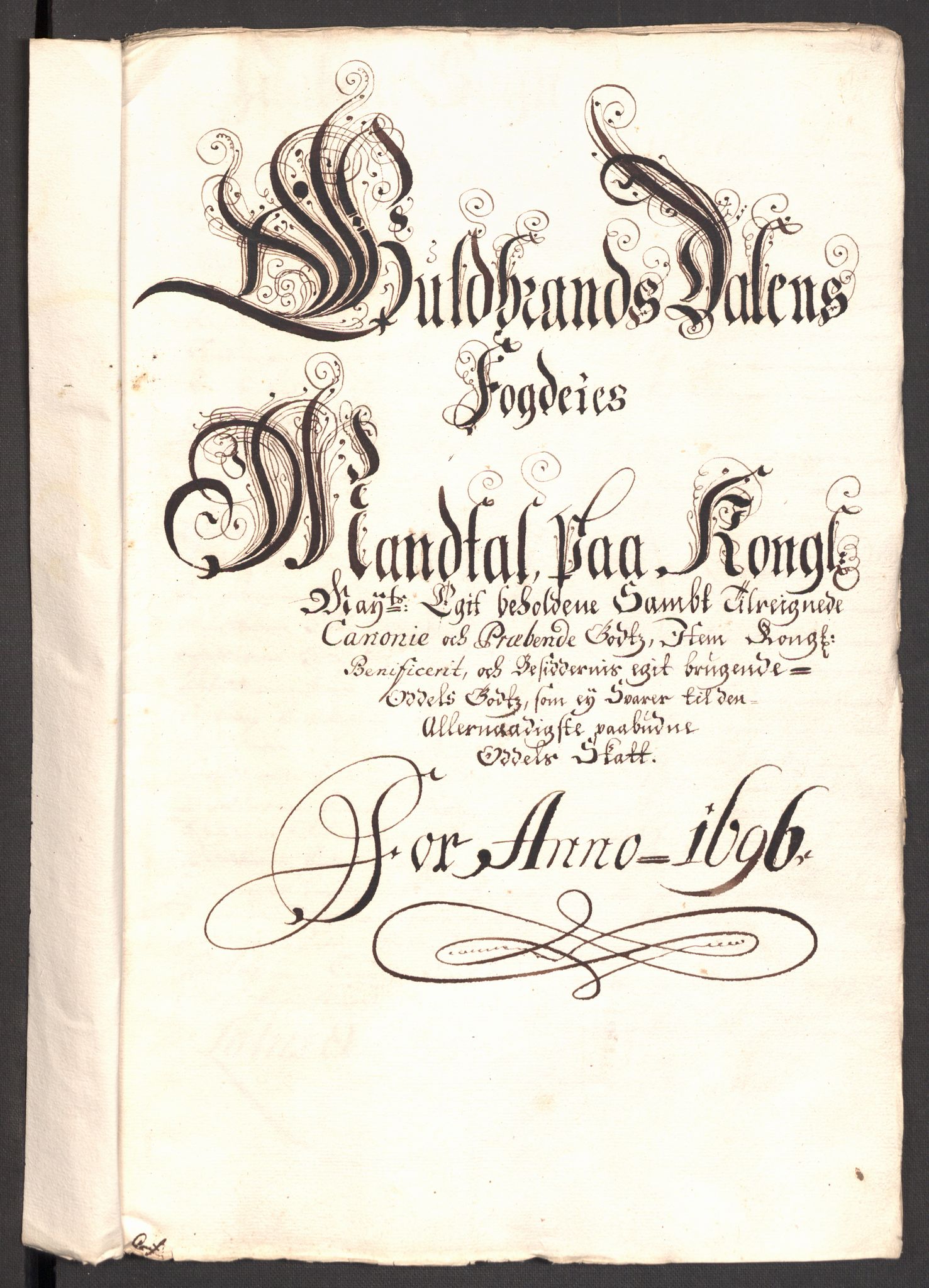 Rentekammeret inntil 1814, Reviderte regnskaper, Fogderegnskap, AV/RA-EA-4092/R17/L1170: Fogderegnskap Gudbrandsdal, 1696-1697, s. 96