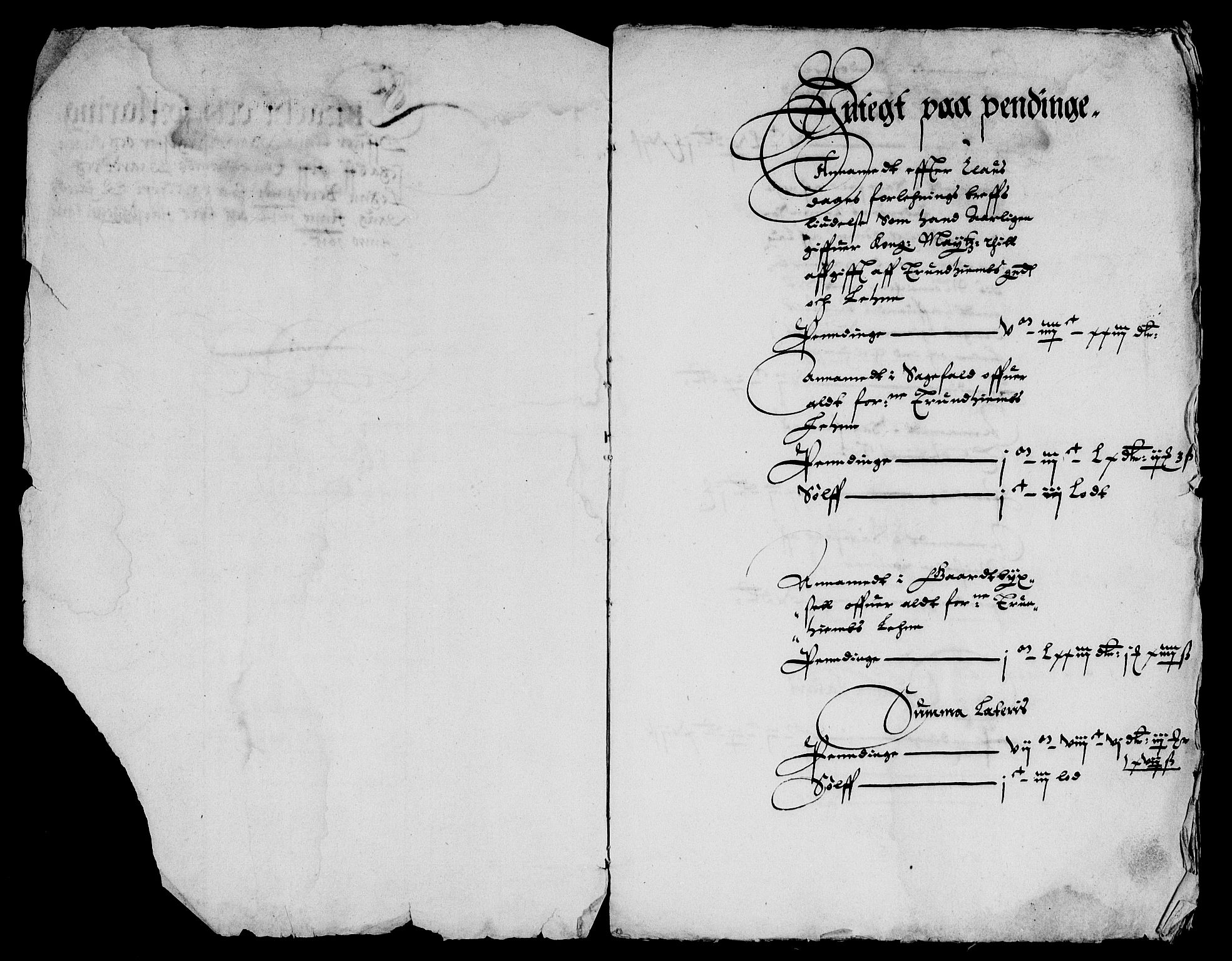 Rentekammeret inntil 1814, Reviderte regnskaper, Lensregnskaper, AV/RA-EA-5023/R/Rb/Rbw/L0013: Trondheim len, 1613-1615