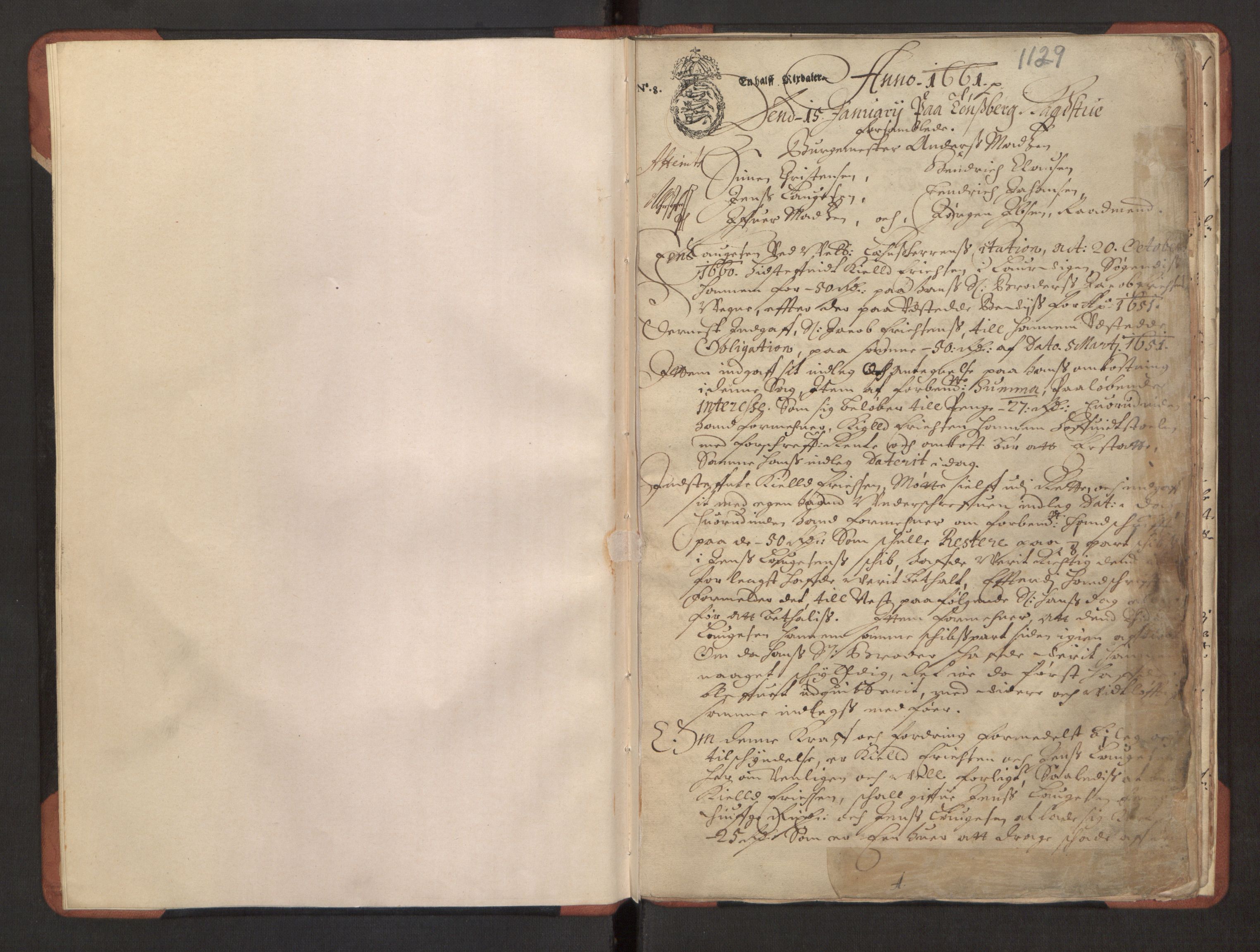 Tønsberg rådstuerett, AV/SAKO-A-800/F/Fa/L0001: Rådstuprotokoll, 1661