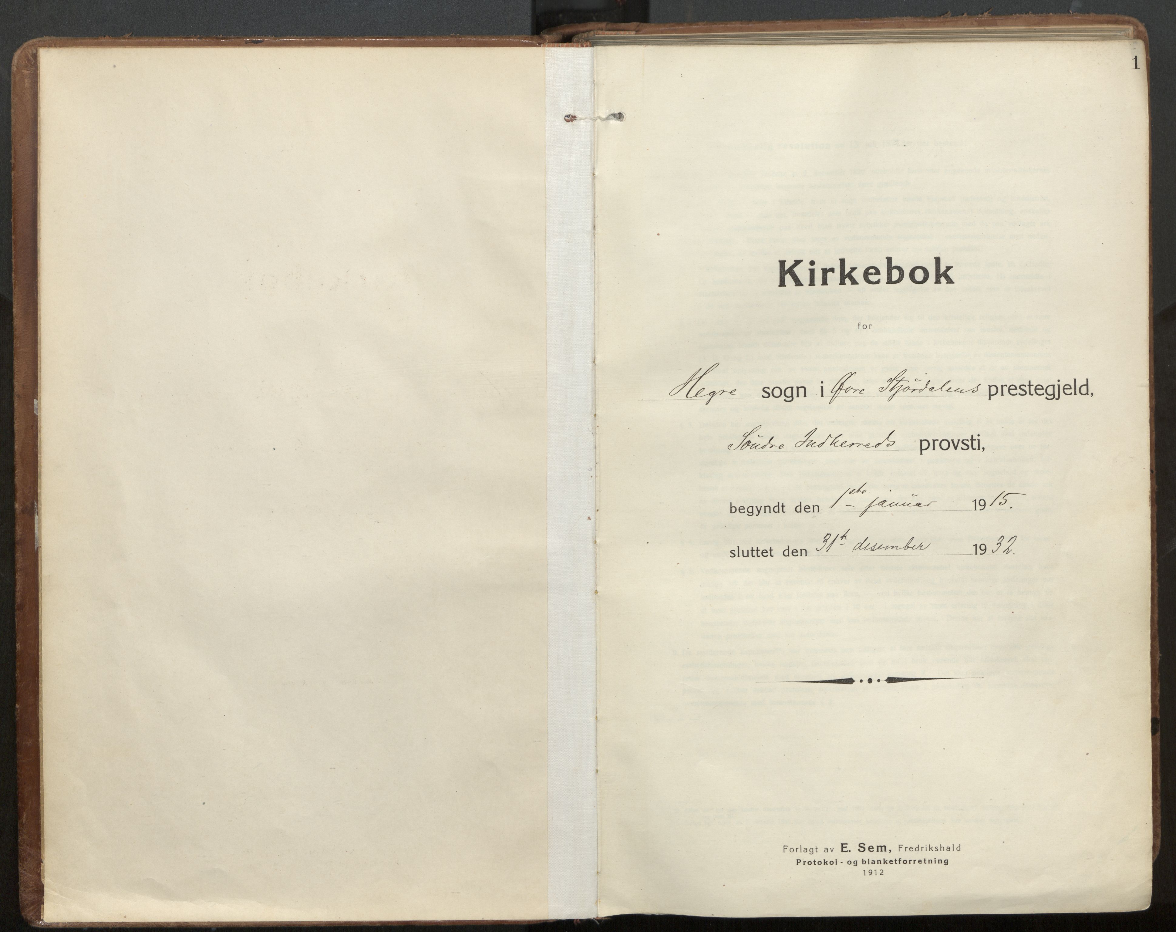 Ministerialprotokoller, klokkerbøker og fødselsregistre - Nord-Trøndelag, AV/SAT-A-1458/703/L0037: Ministerialbok nr. 703A10, 1915-1932, s. 1