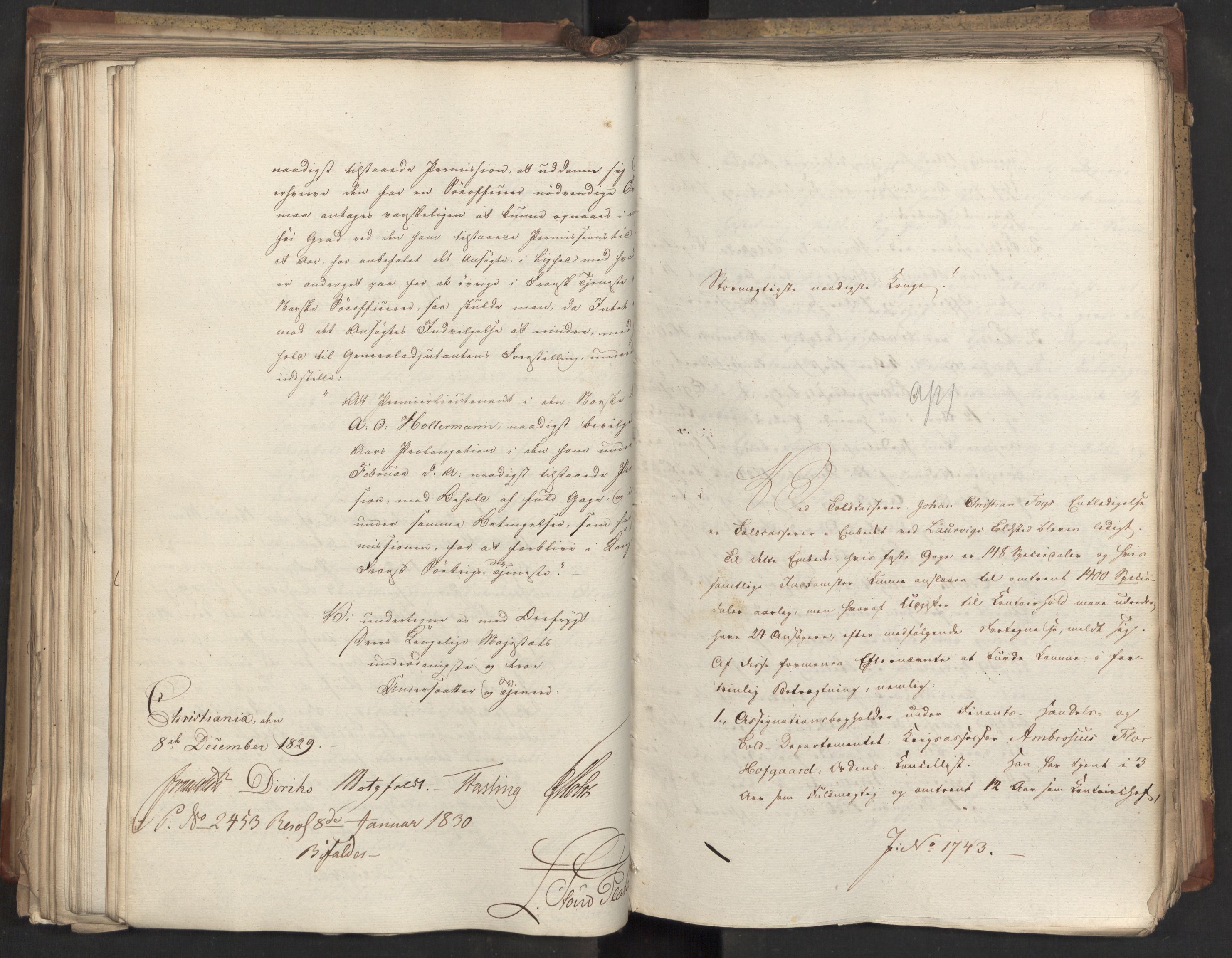 Statsrådsavdelingen i Stockholm, AV/RA-S-1003/D/Da/L0062: Regjeringsinnstillinger nr. 1667-1787, 1829, s. 247