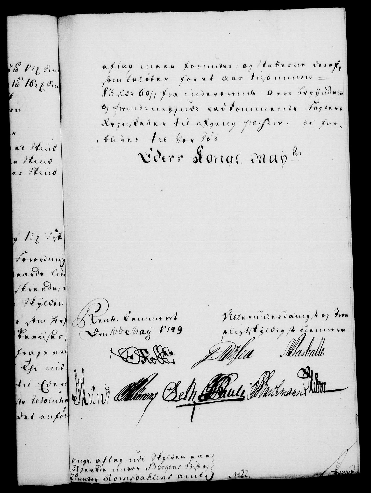 Rentekammeret, Kammerkanselliet, RA/EA-3111/G/Gf/Gfa/L0031: Norsk relasjons- og resolusjonsprotokoll (merket RK 52.31), 1749, s. 342