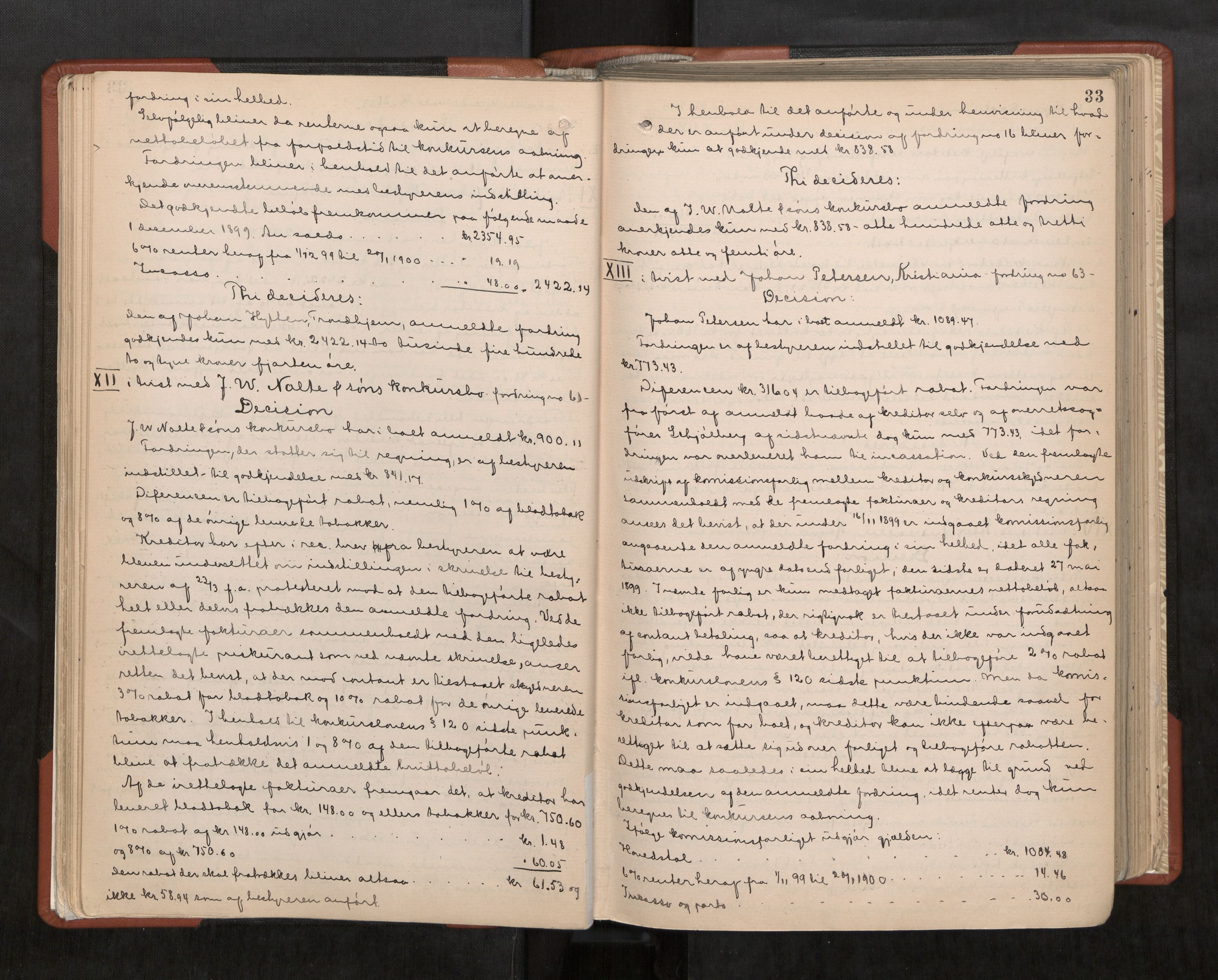 Salten sorenskriveri, AV/SAT-A-4578/1/3/3B/L0010: Skiftebehandlingsprotokoll, 1900-1906, s. 33