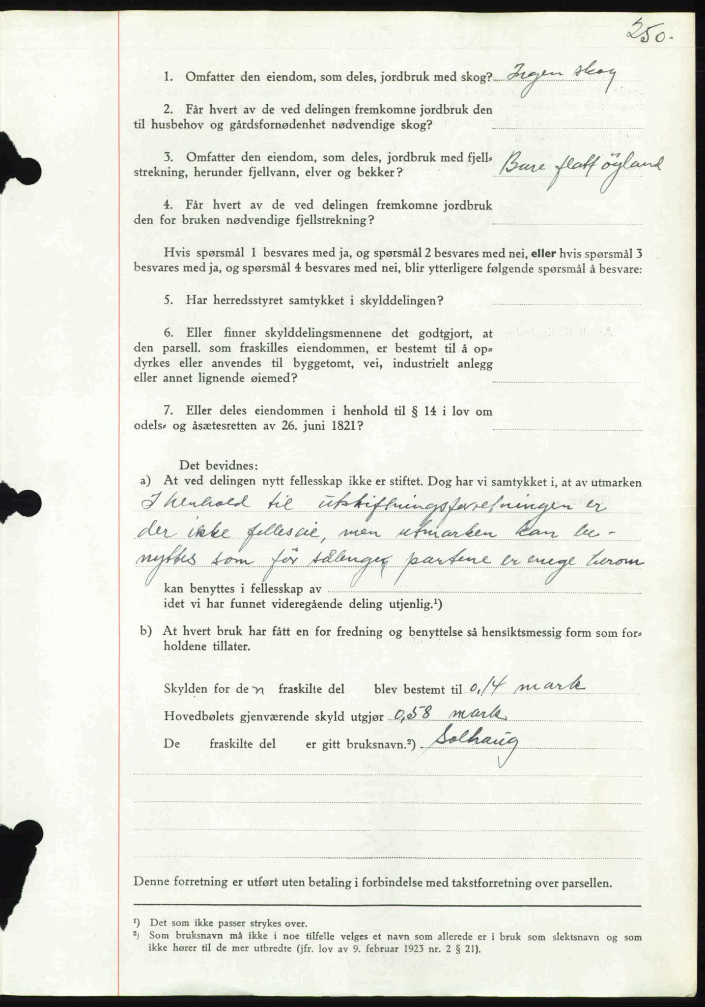 Rana sorenskriveri , SAT/A-1108/1/2/2C: Pantebok nr. A 6, 1939-1940, Dagboknr: 1370/1939
