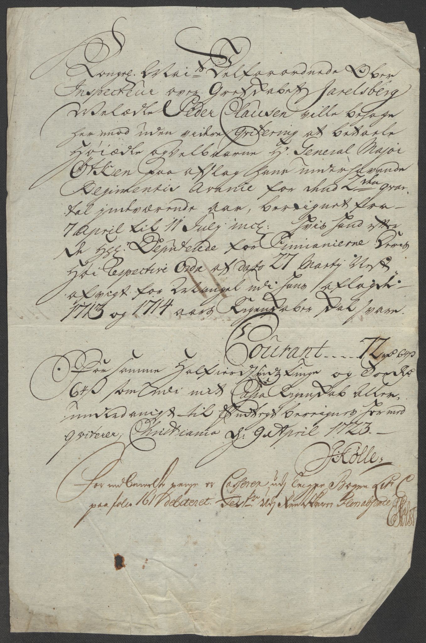 Rentekammeret inntil 1814, Reviderte regnskaper, Fogderegnskap, RA/EA-4092/R32/L1879: Fogderegnskap Jarlsberg grevskap, 1714-1715, s. 467