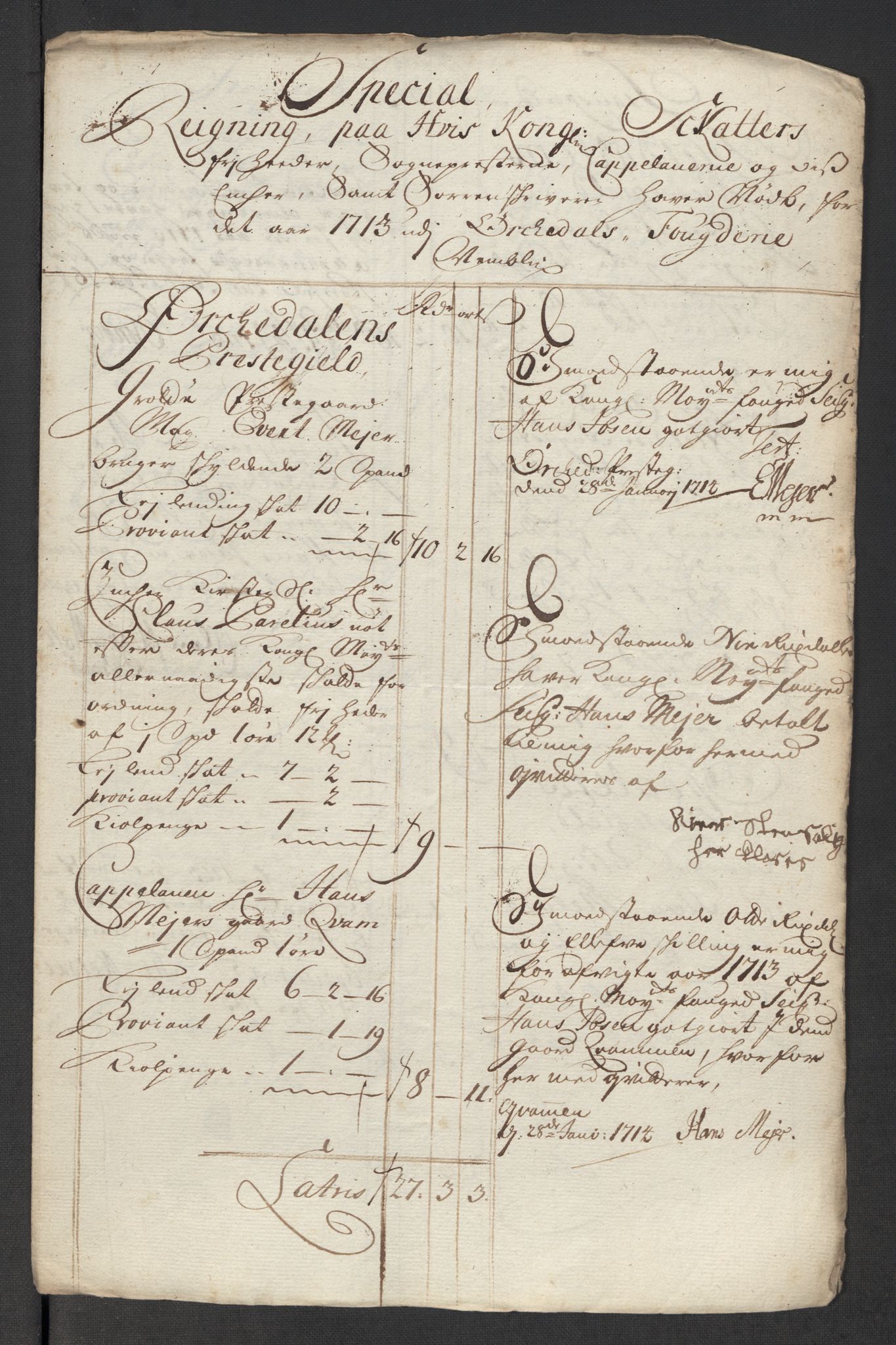 Rentekammeret inntil 1814, Reviderte regnskaper, Fogderegnskap, RA/EA-4092/R60/L3964: Fogderegnskap Orkdal og Gauldal, 1713, s. 444