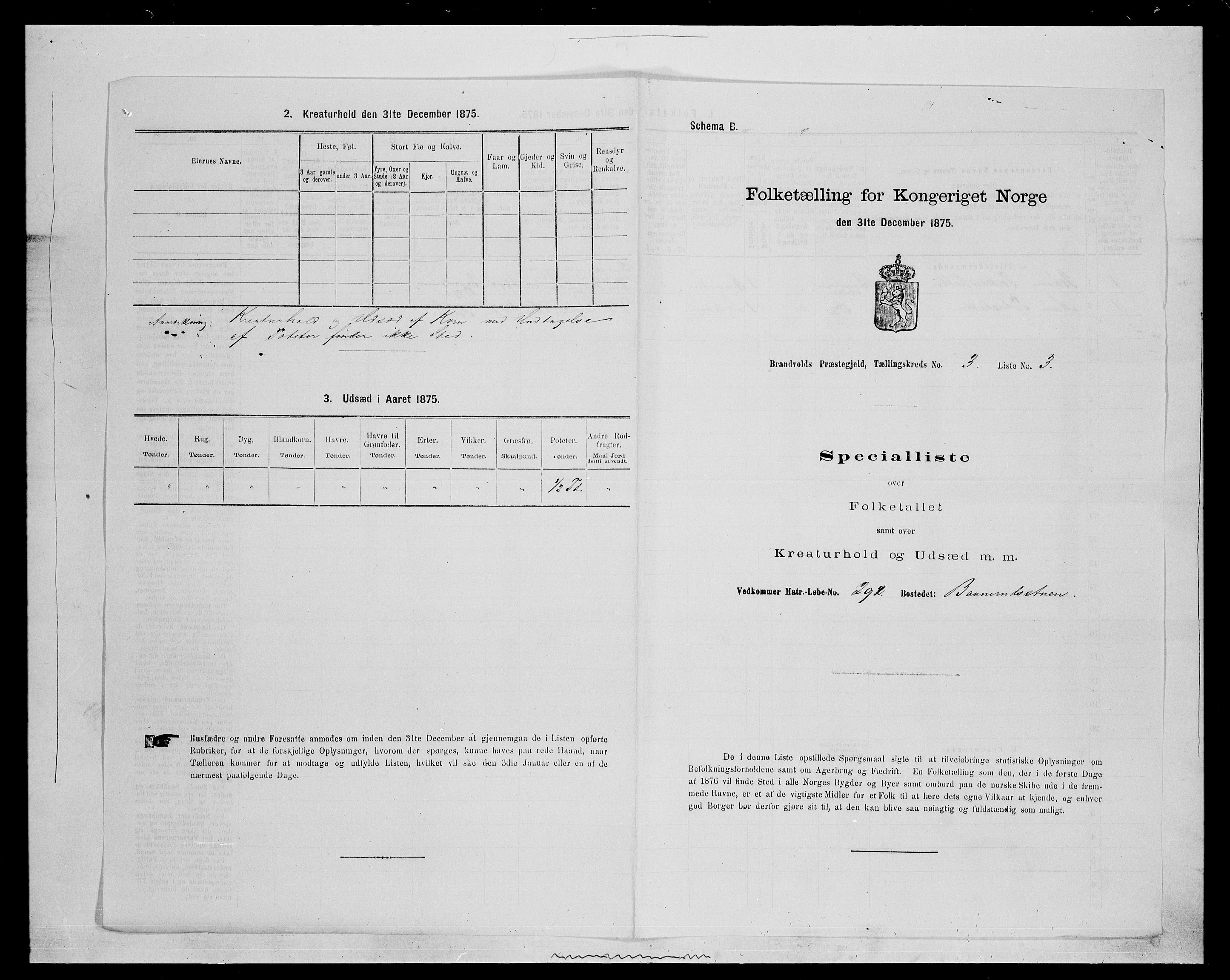 SAH, Folketelling 1875 for 0422P Brandval prestegjeld, 1875, s. 414